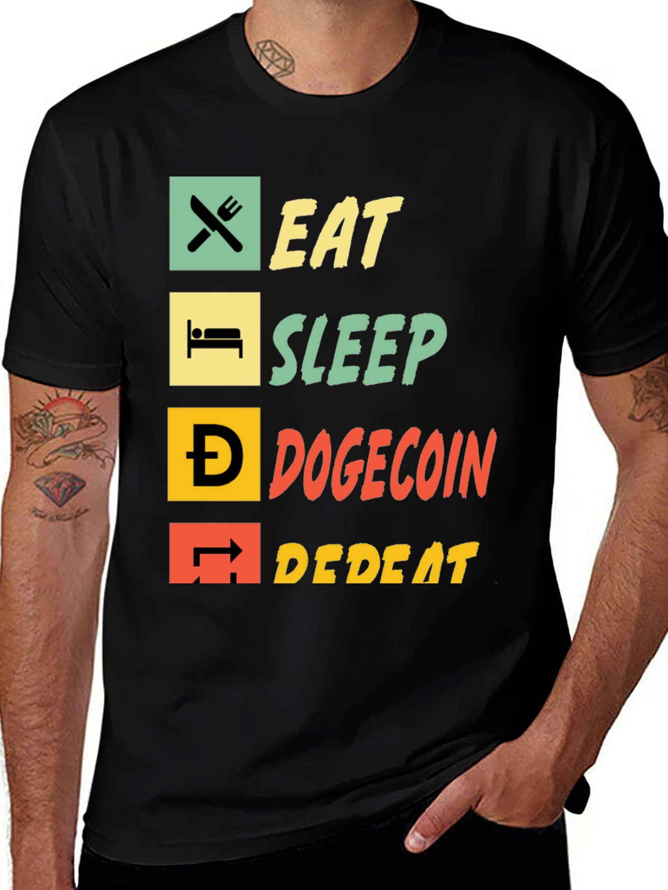 Variant 6 of Eat Sleep Dogecoin Repeat T-Shirt