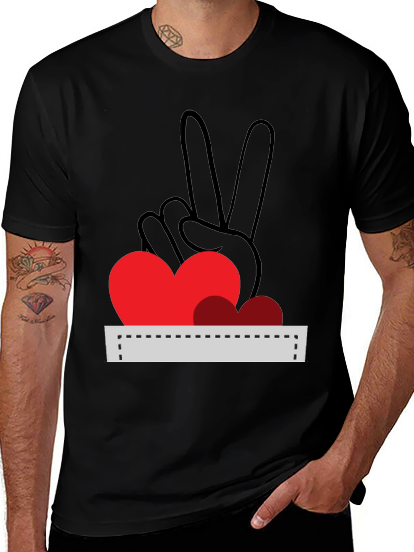 Variant 14 of Peace & Love Graphic Tee