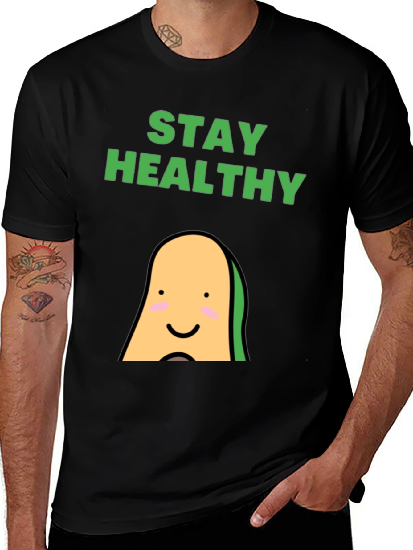 Variant 14 of Stay Healthy Avocado Graphic T-Shirt