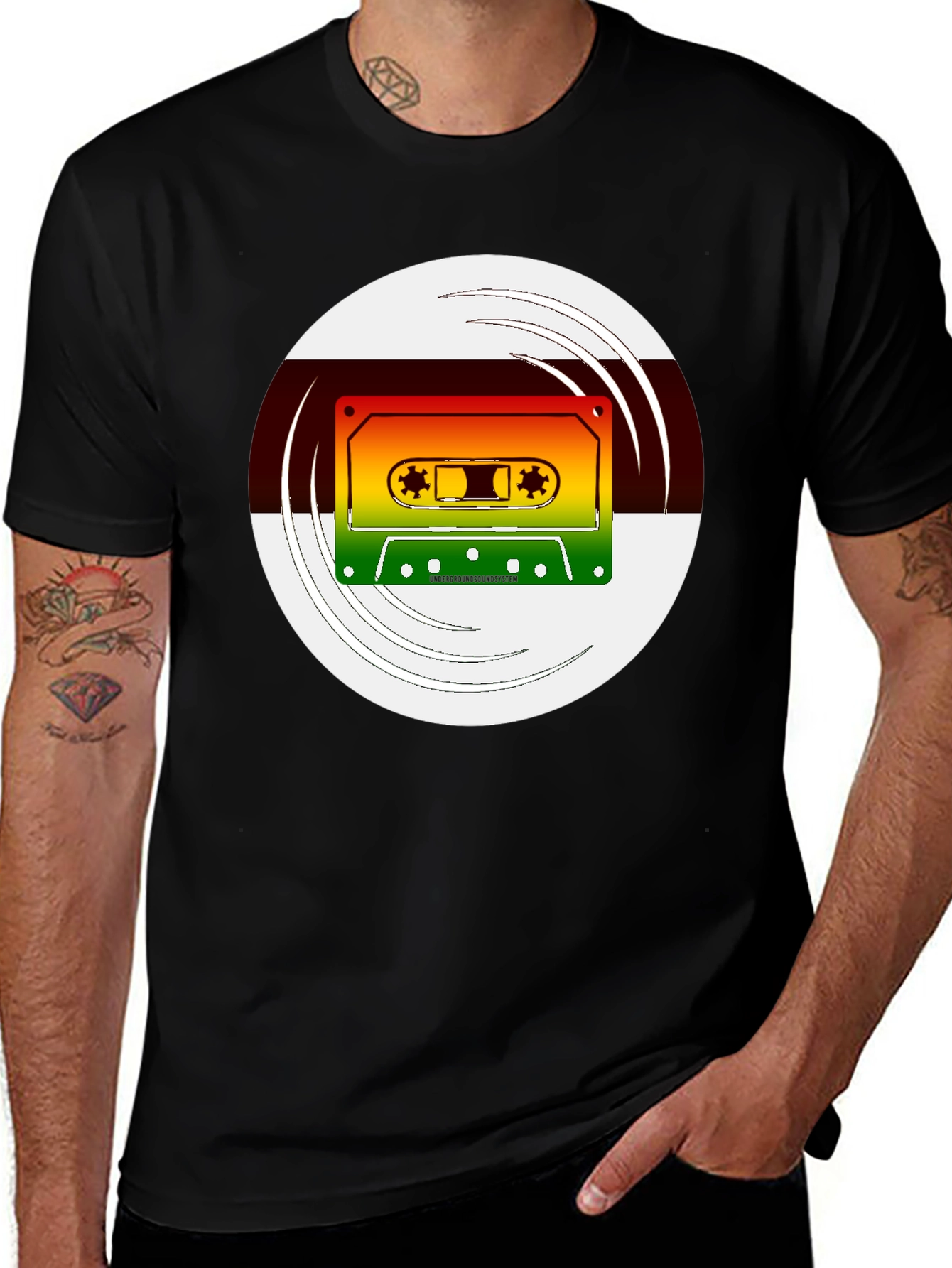 Variant 22 of Retro Cassette Graphic T-Shirt - Black