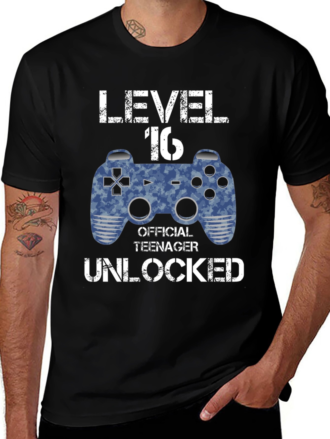 Variant 30 of Level 16 Unlocked Gamer T-Shirt