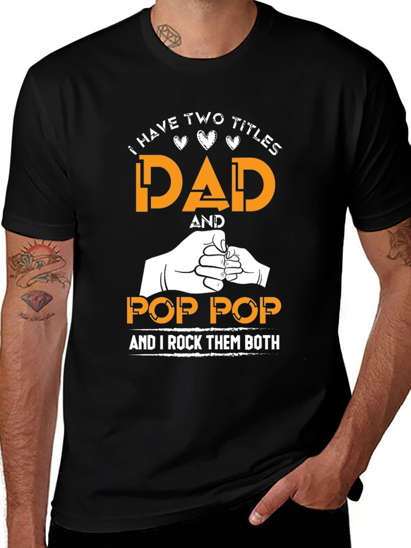 Variant 24 of Dad and Pop Pop T-Shirt - I Rock Them Both