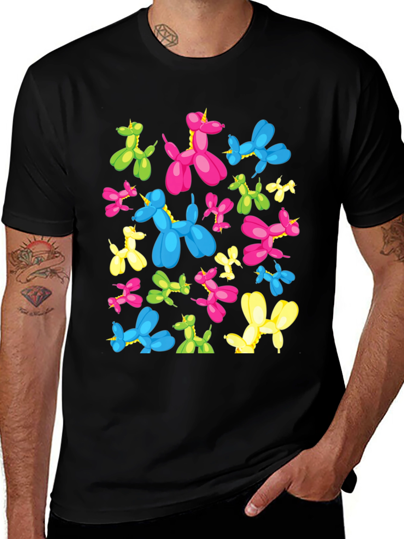 Variant 5 of Balloon Animal Tee - Fun & Colorful!