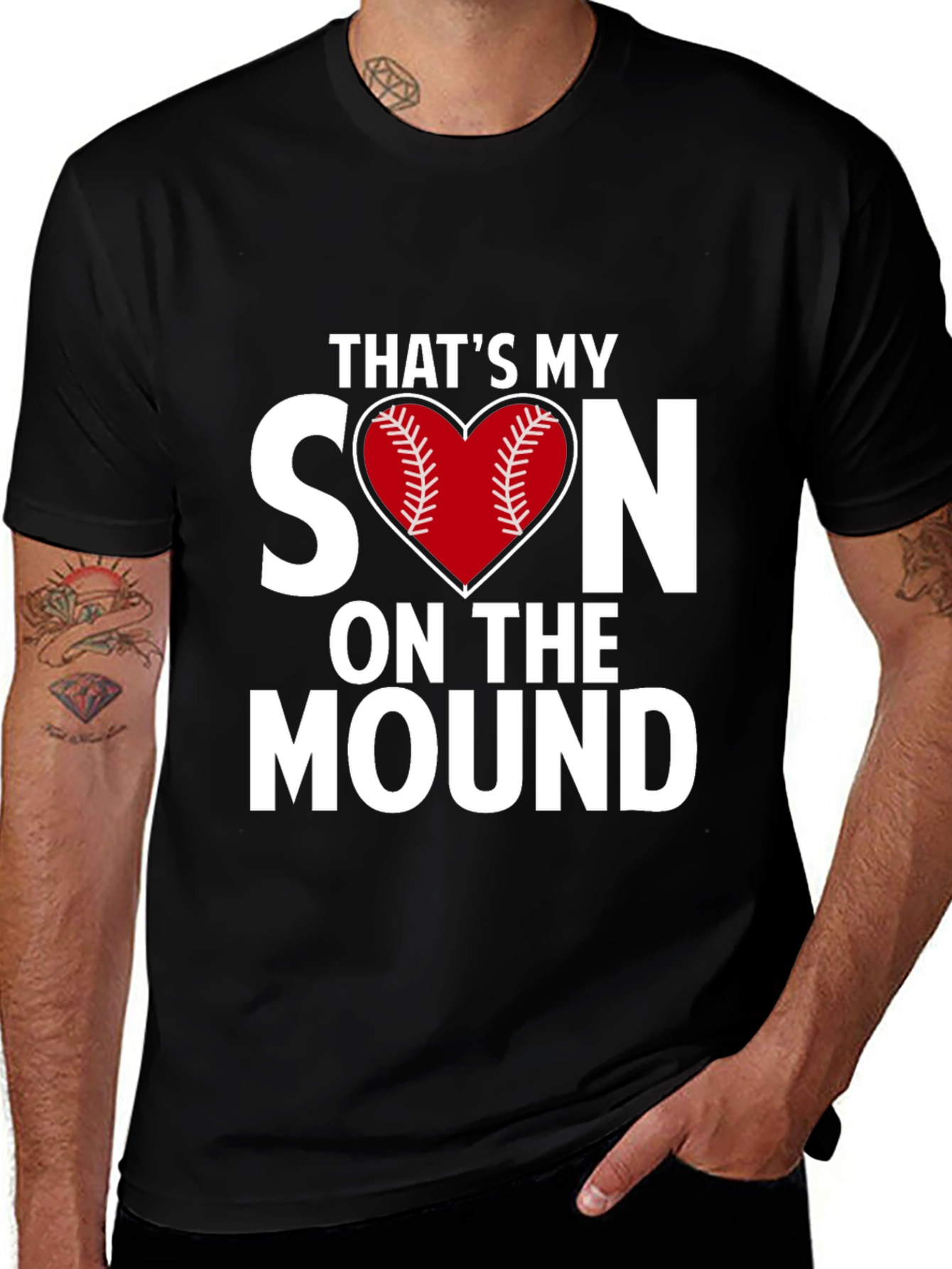 Variant 4 of That's My Son On The Mound Baseball Heart T-Shirt