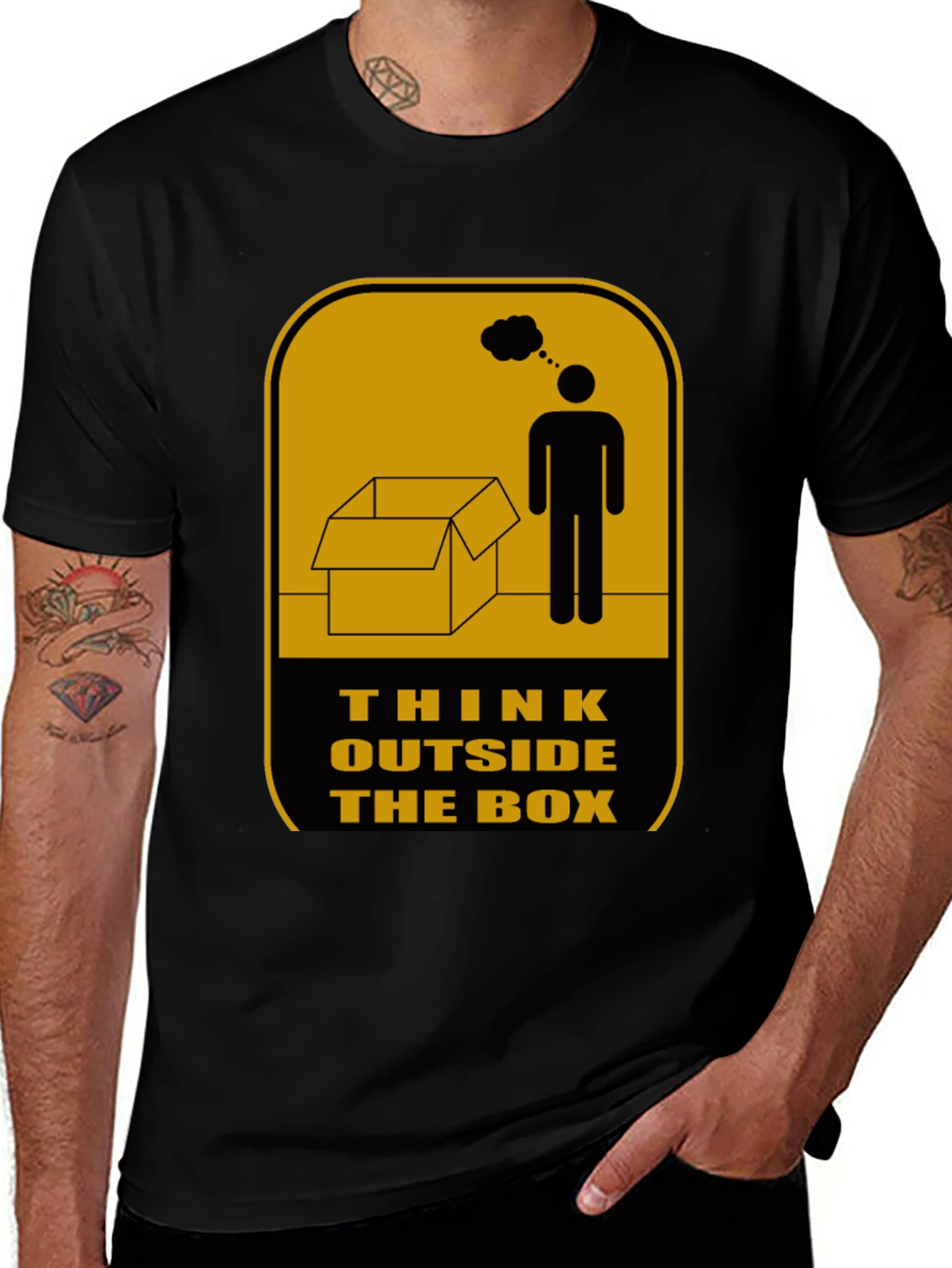 Variant 3 of Think Outside The Box Graphic T-Shirt
