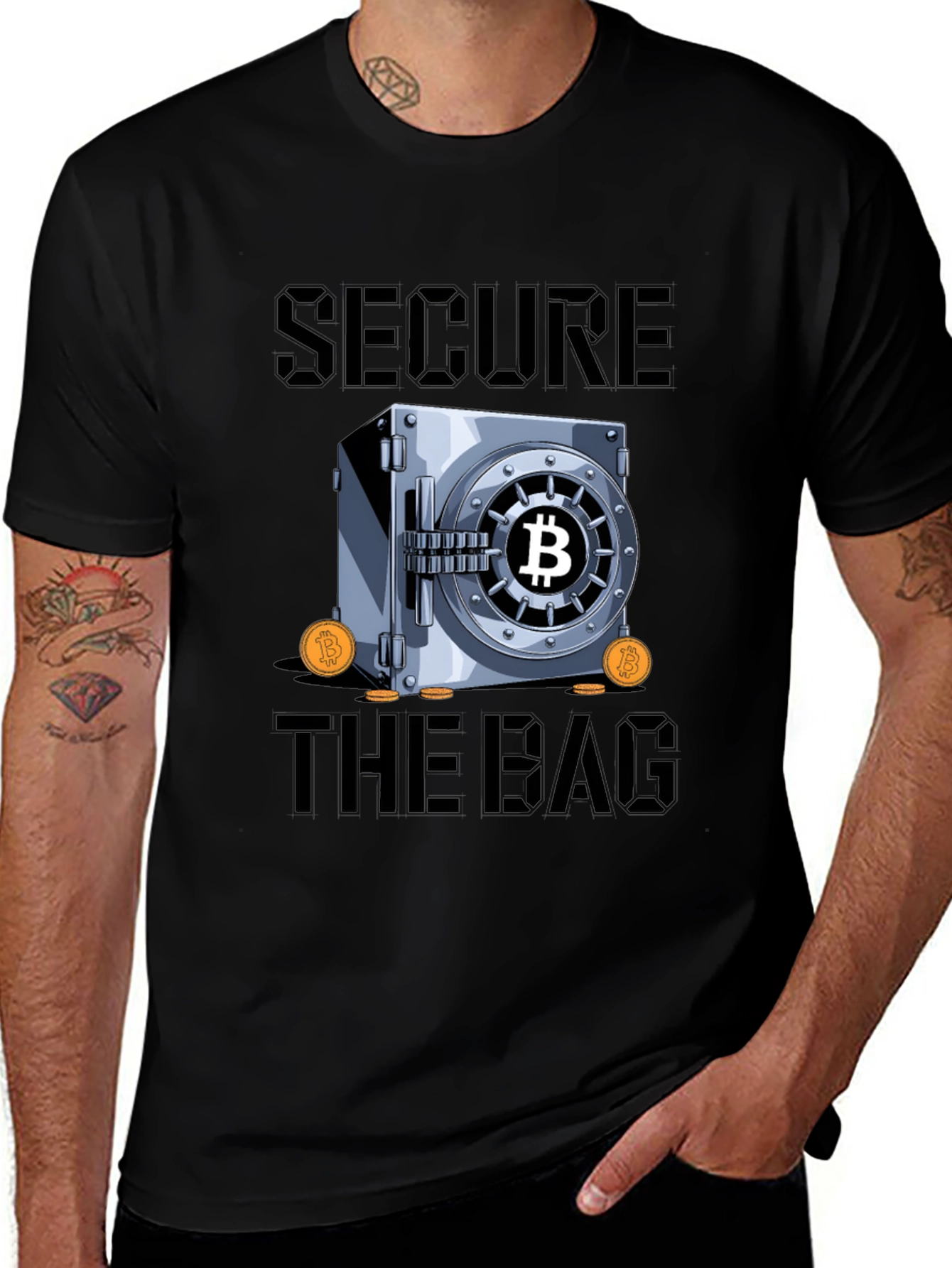 Variant 13 of Secure the Bag Bitcoin T-Shirt