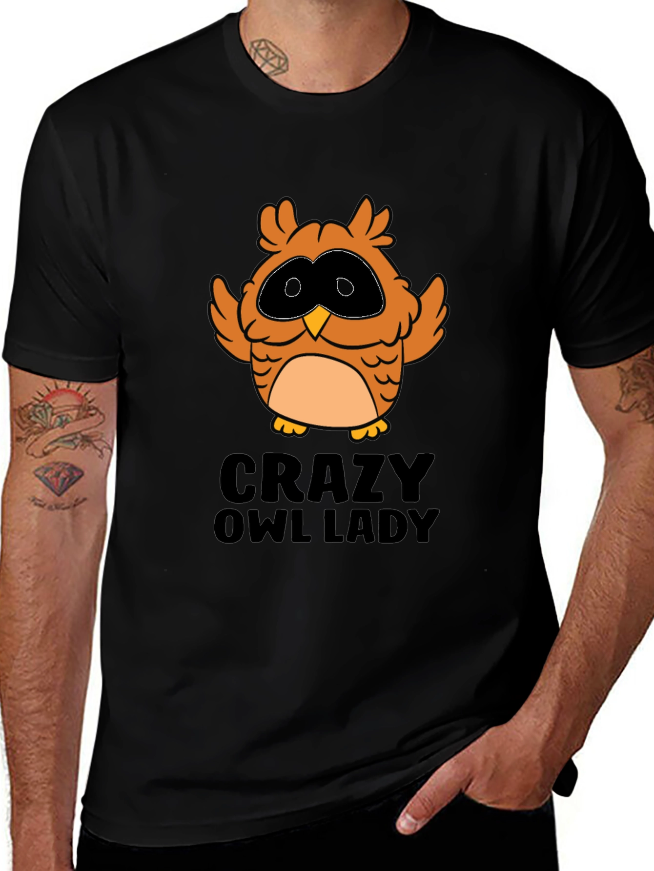 Variant 26 of Crazy Owl Lady Graphic T-Shirt