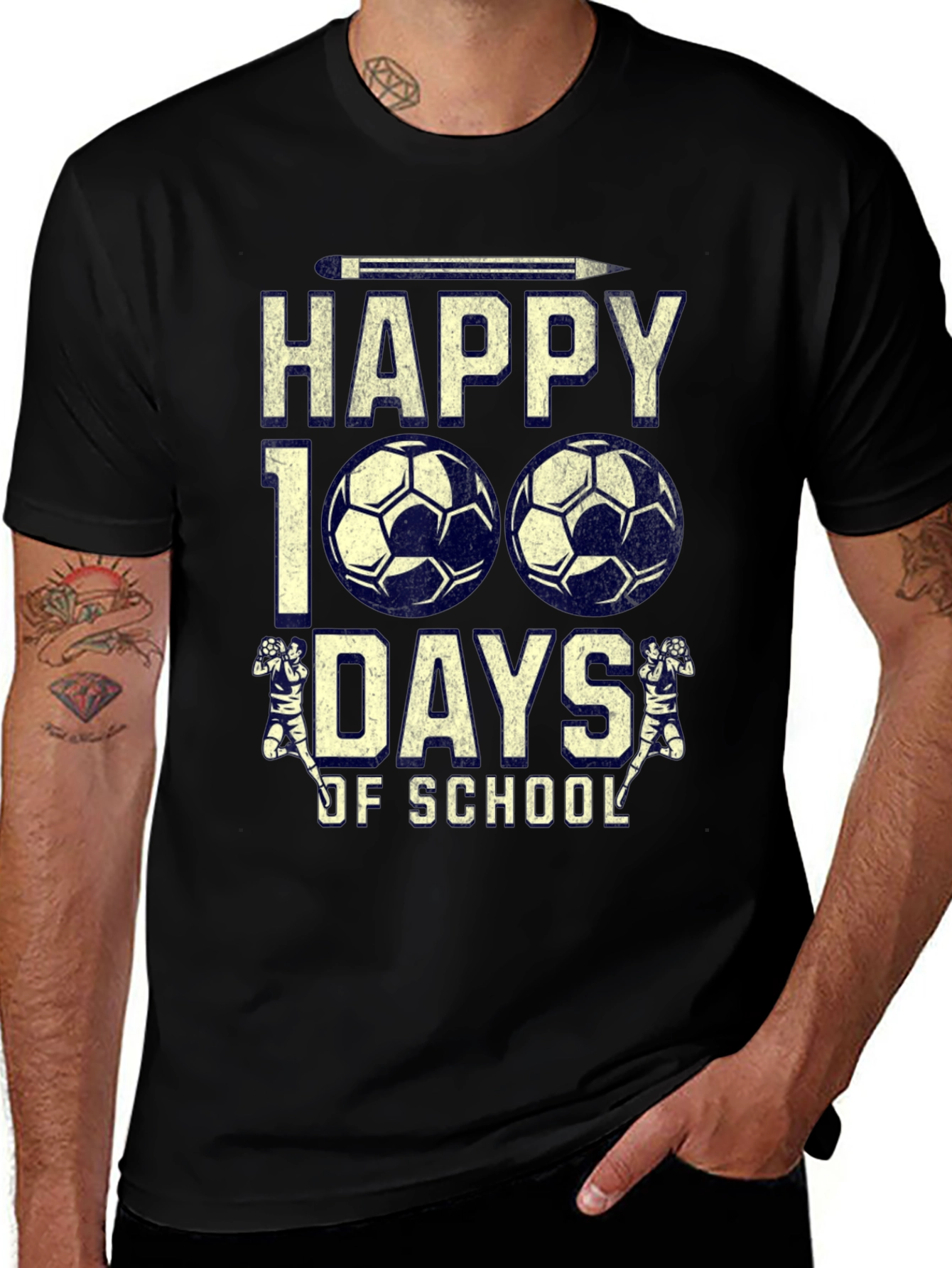 Happy 100 Days of School Soccer T-Shirt