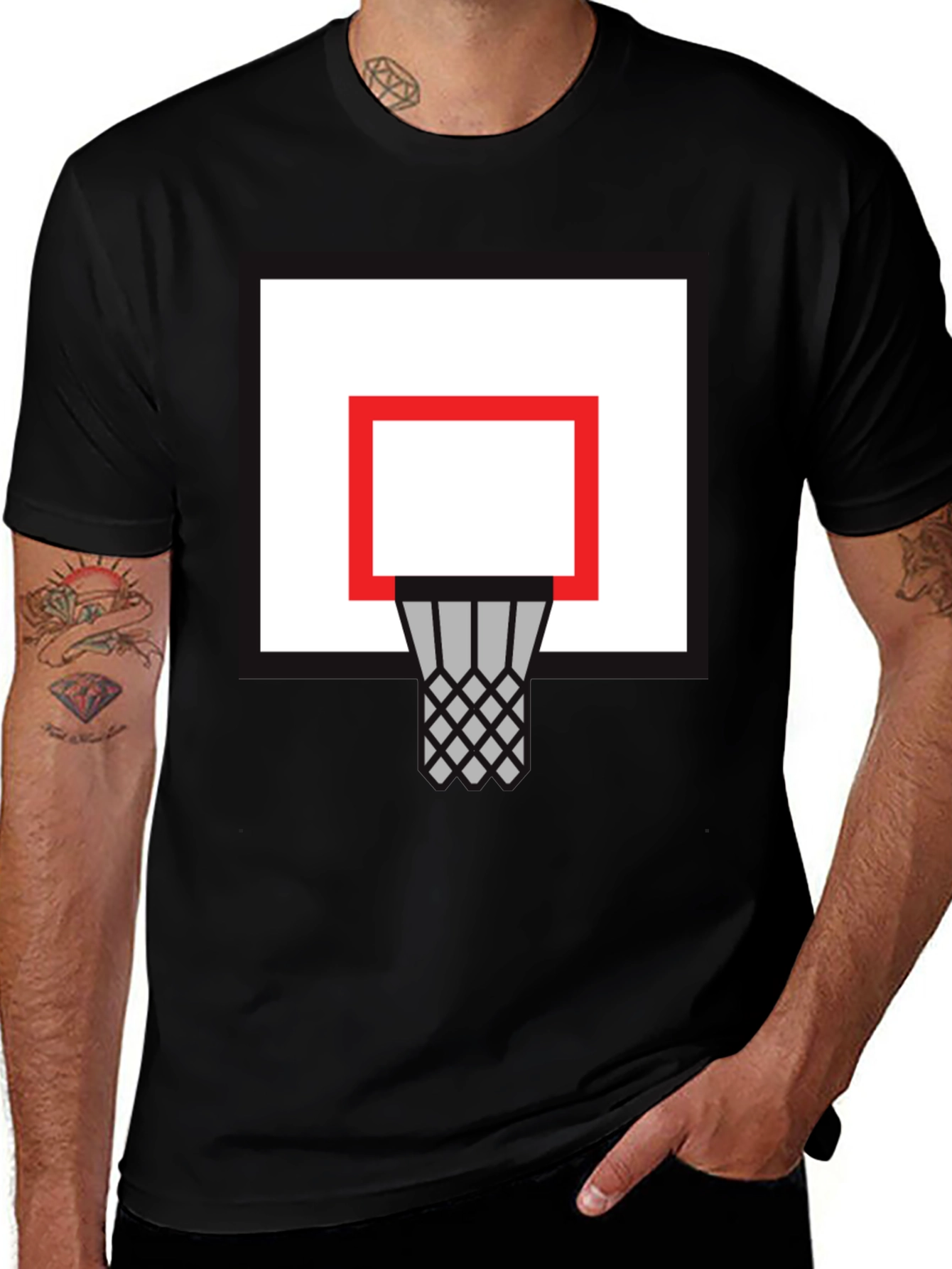 Variant 13 of Basketball Hoop Graphic T-Shirt