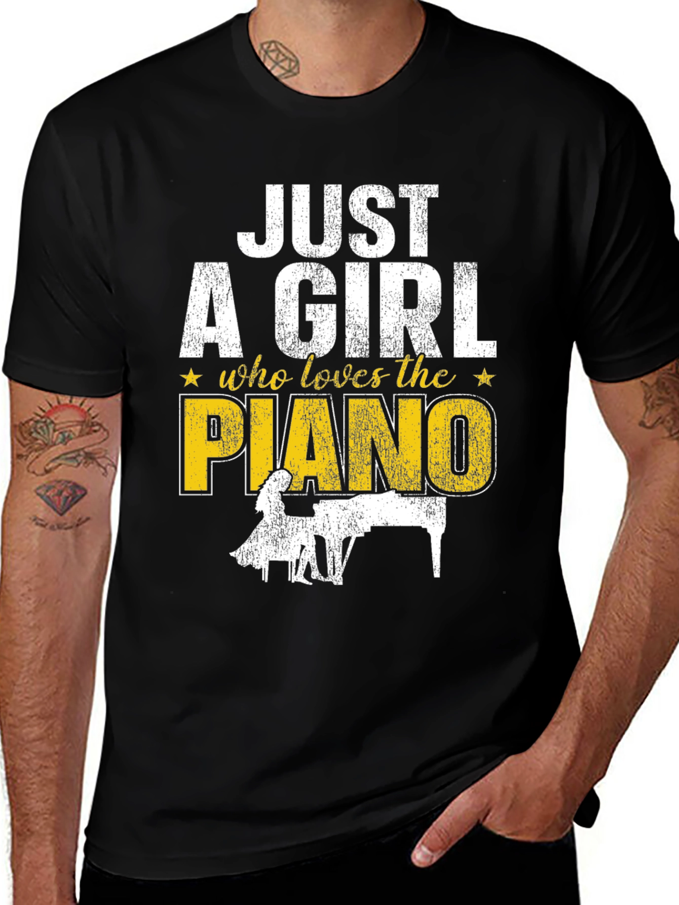 Variant 9 of Just A Girl Who Loves The Piano T-Shirt