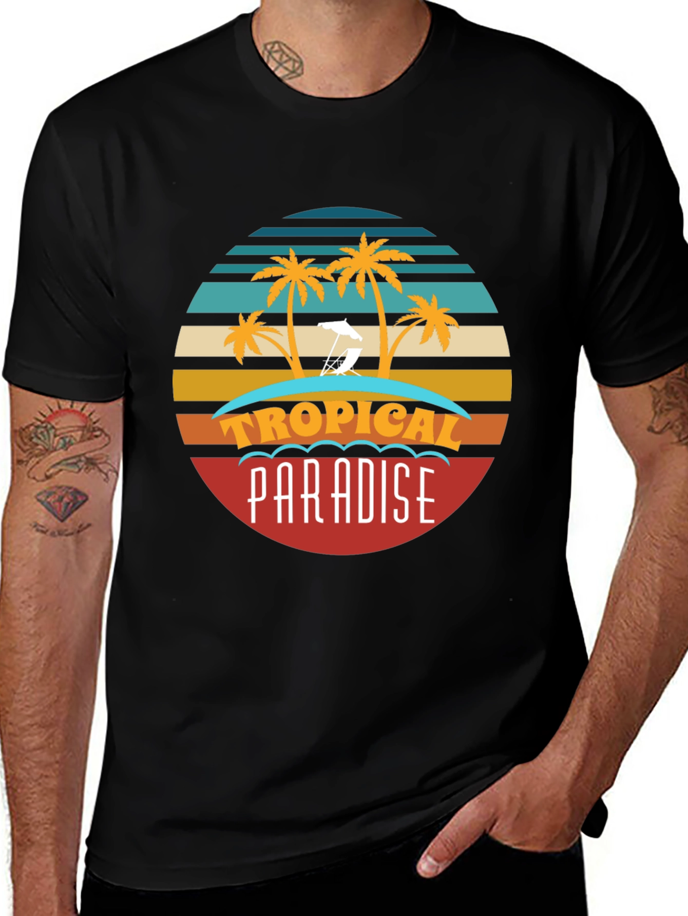 Variant 30 of Tropical Paradise Graphic Tee - Summer Vibes