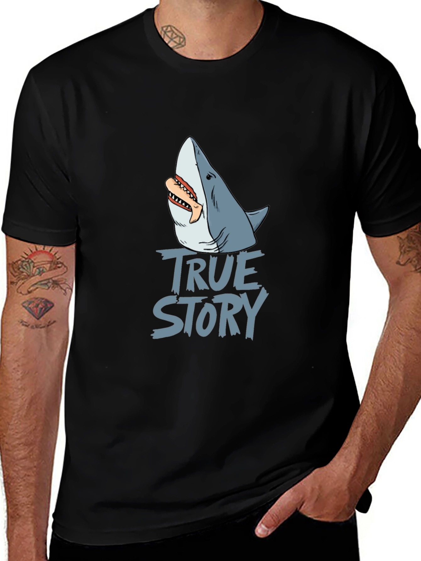 Variant 21 of True Story Shark Graphic T-Shirt