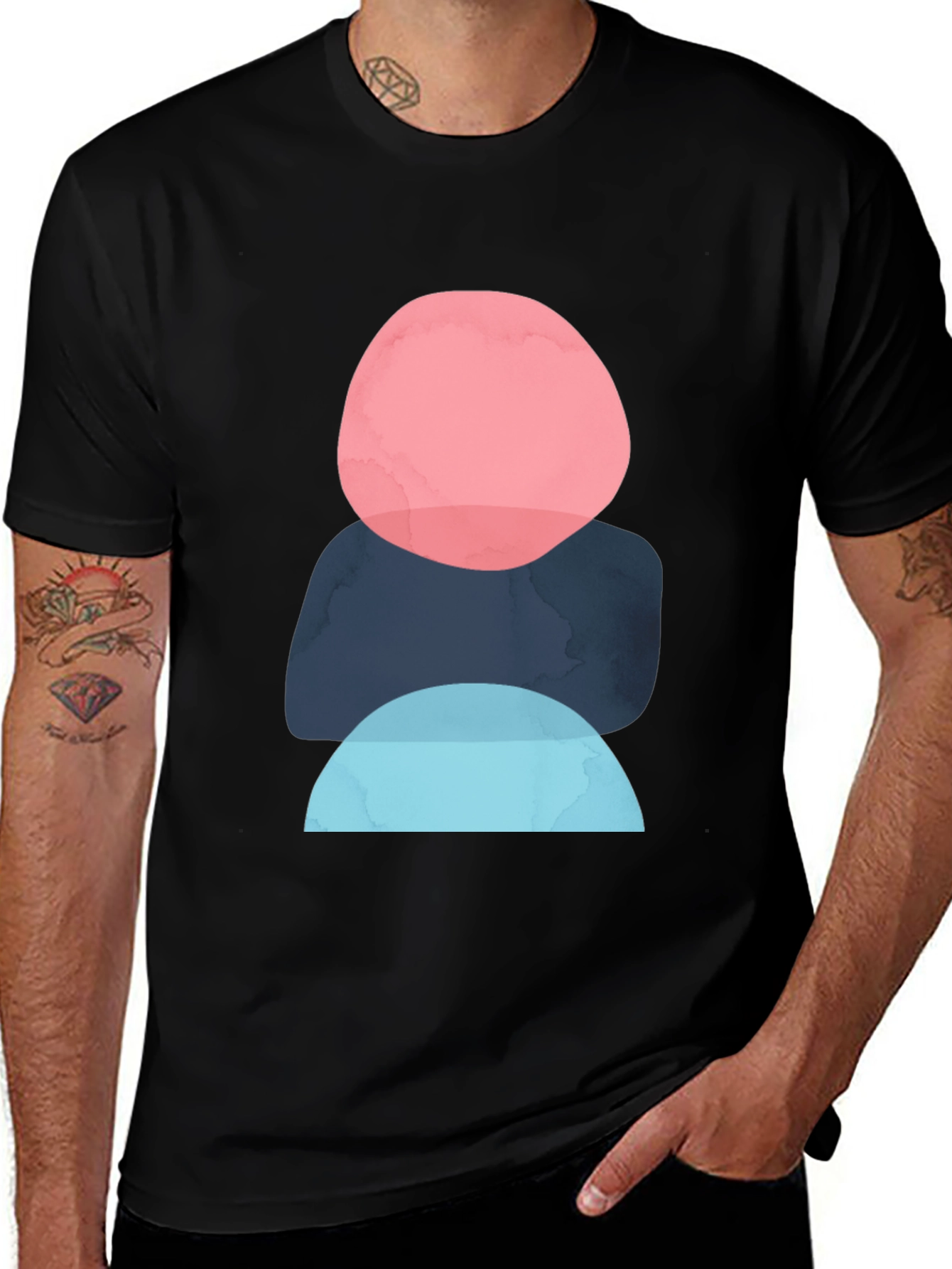 Variant 8 of Modern Abstract Shapes Graphic Tee