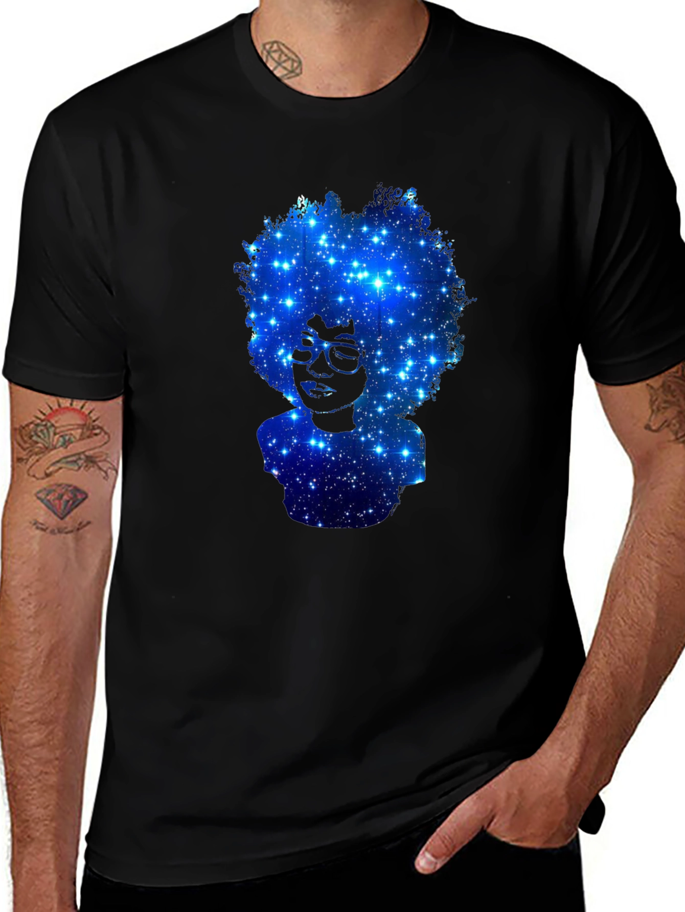 Variant 11 of Galaxy Girl Graphic Tee - Black