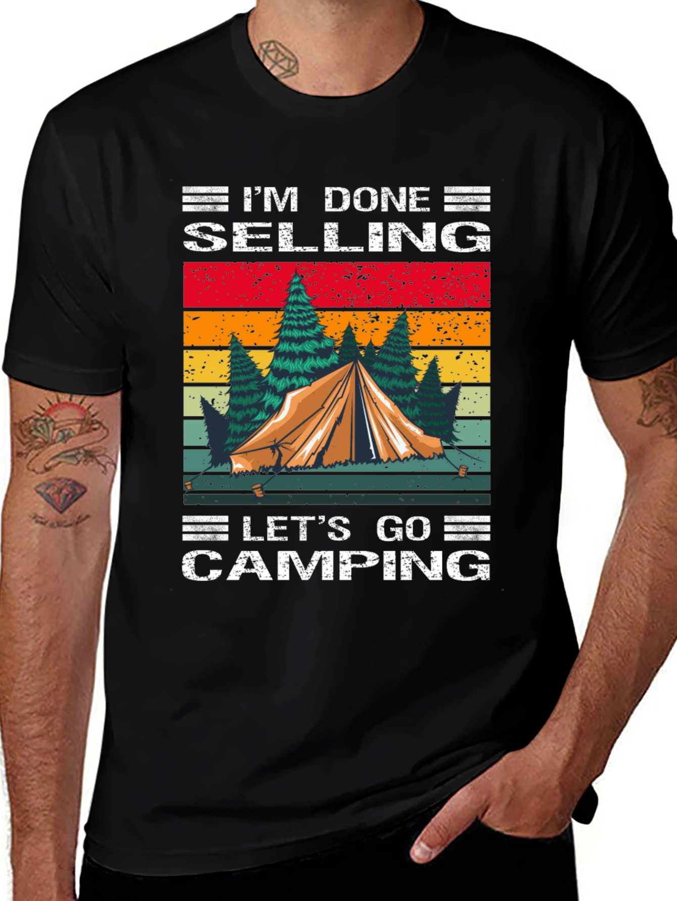 Variant 7 of Camping T-Shirt - I'm Done Selling, Let's Go