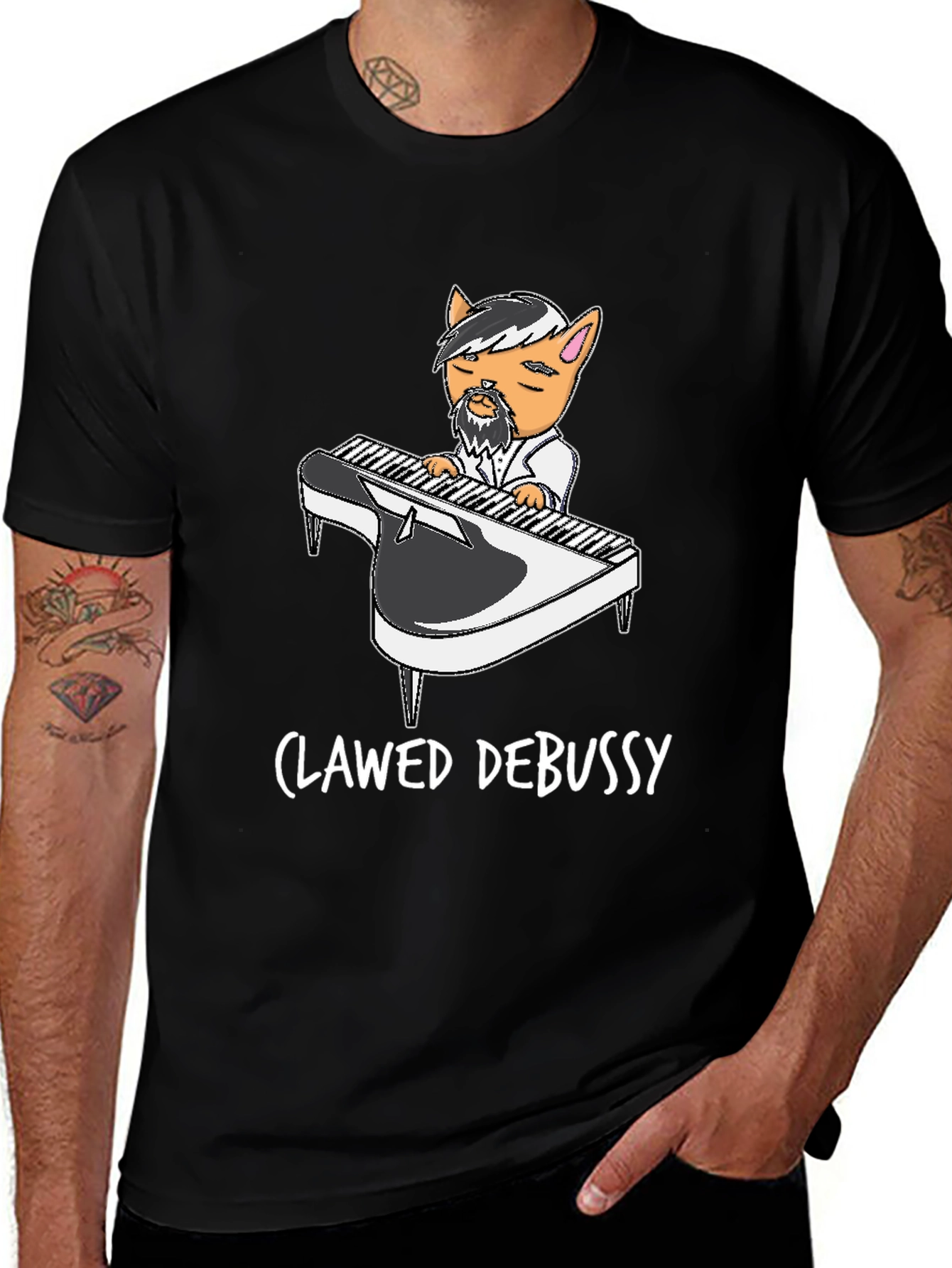 Variant 25 of Clawed Debussy Black Graphic Tee