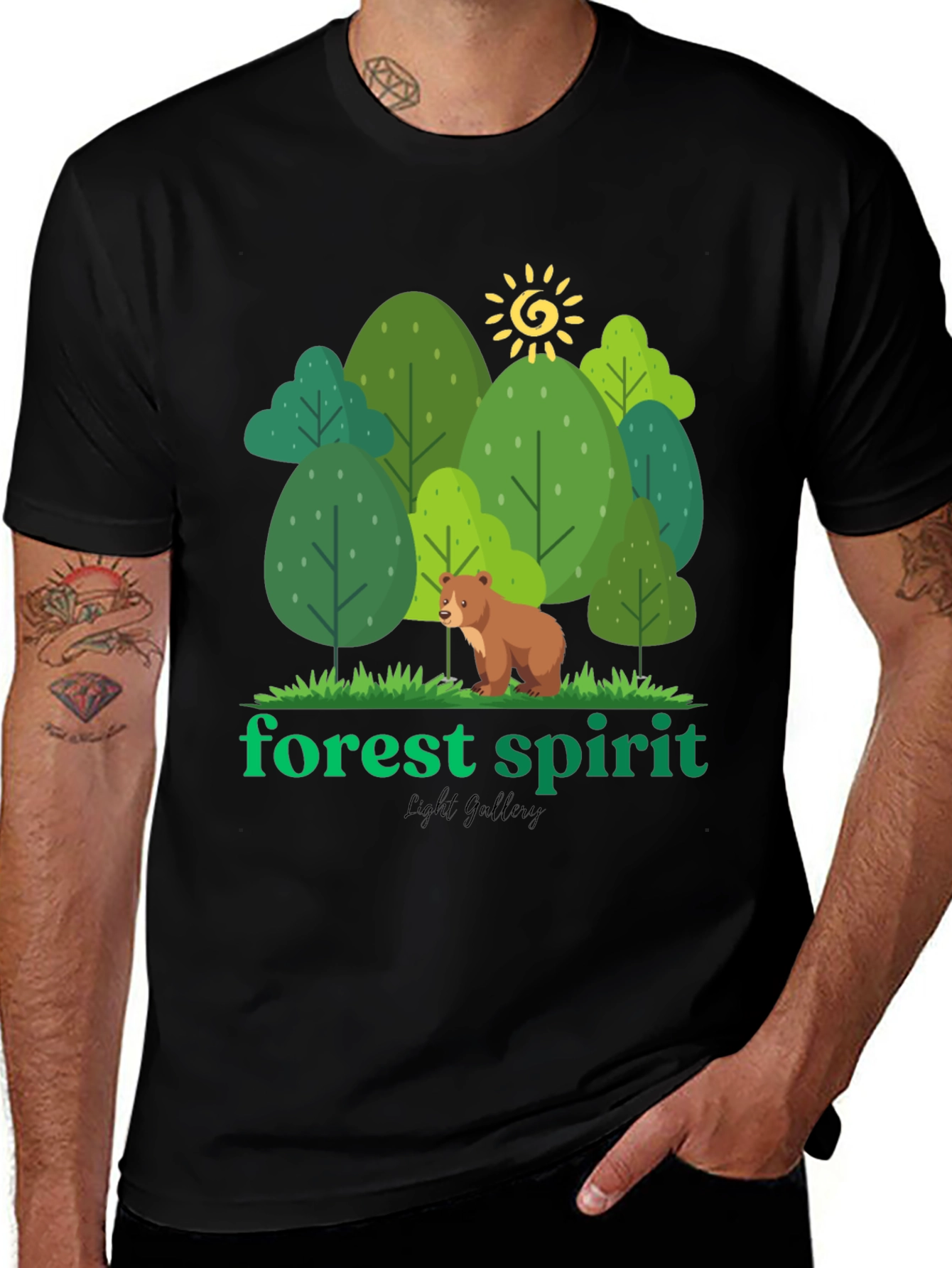 Forest Spirit Graphic Tee - Nature Inspired Design