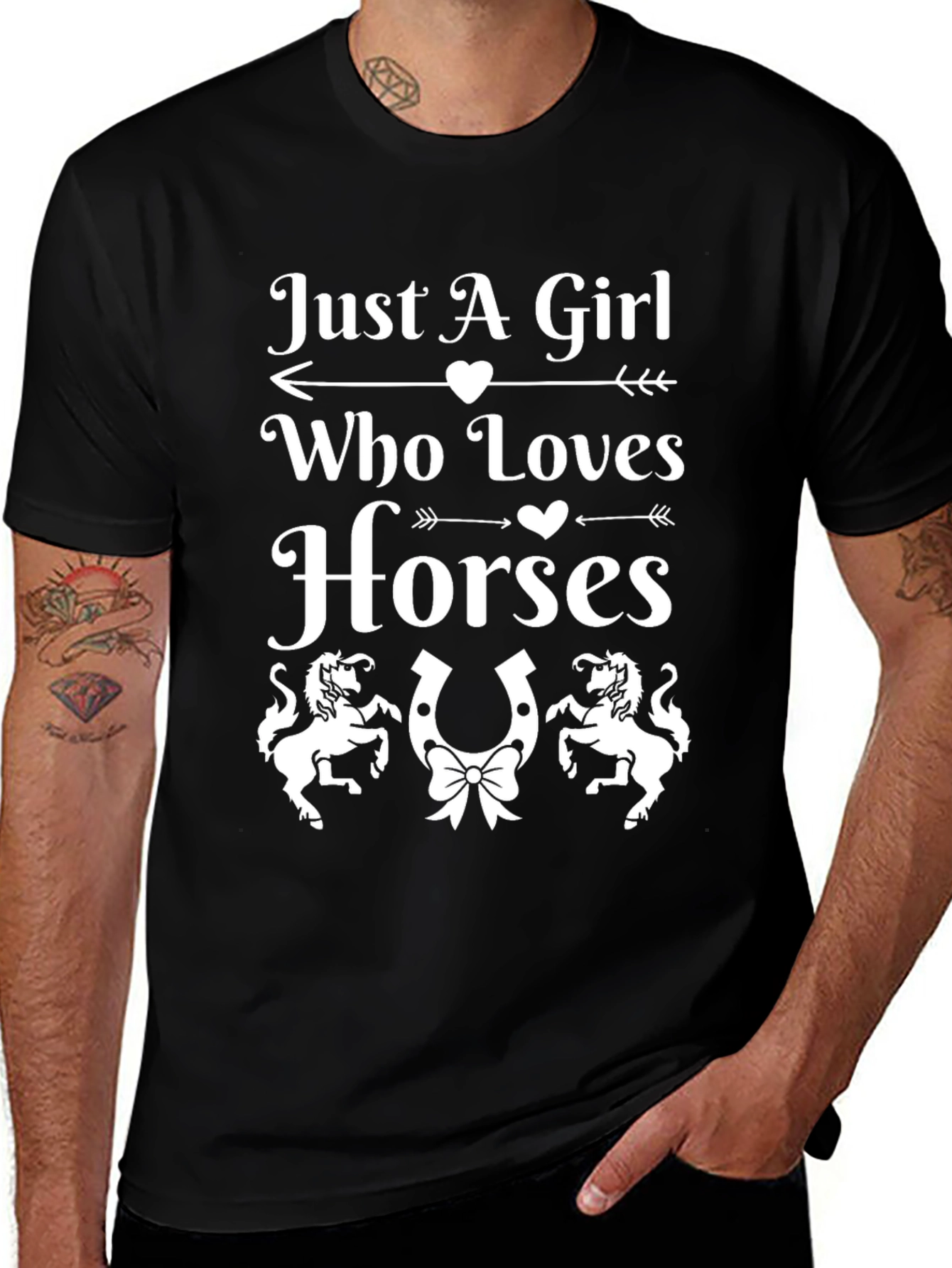 Variant 26 of Just A Girl Who Loves Horses Graphic Tee