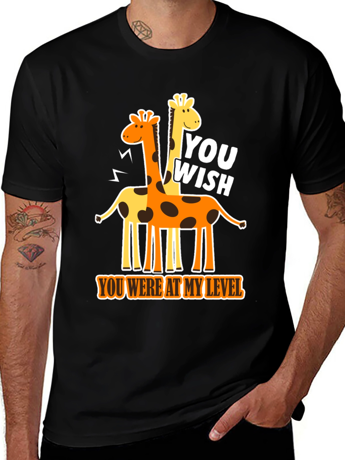 Variant 30 of Funny Giraffe T-Shirt - You Wish You Were at My Level