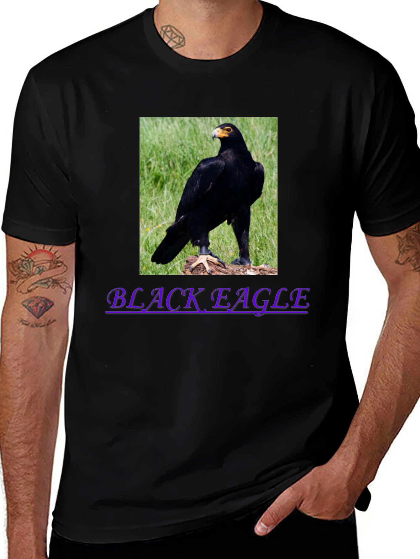 Variant 3 of Black Eagle Graphic Tee - Men's Casual T-Shirt