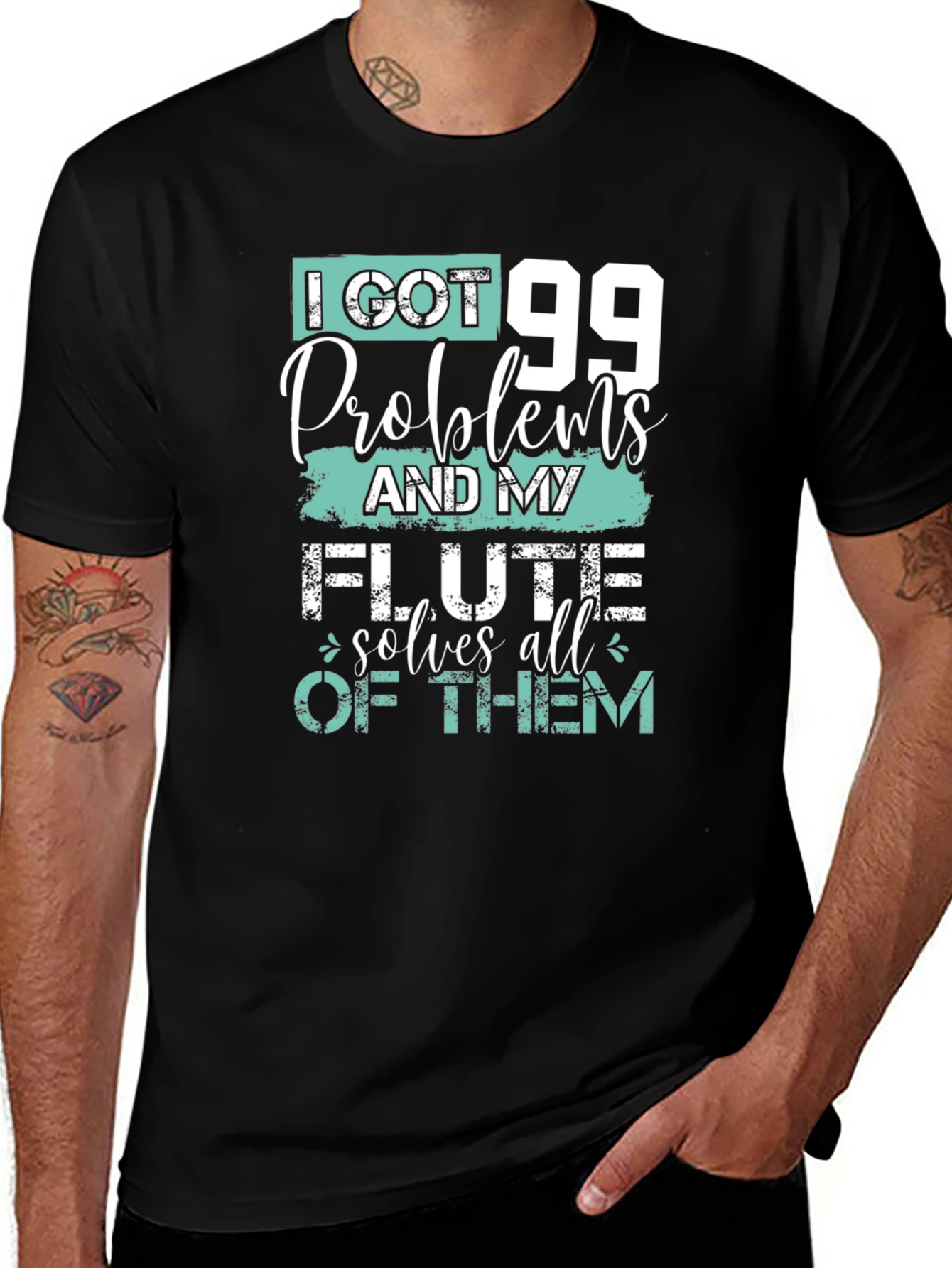 Variant 23 of I Got 99 Problems Flute T-Shirt