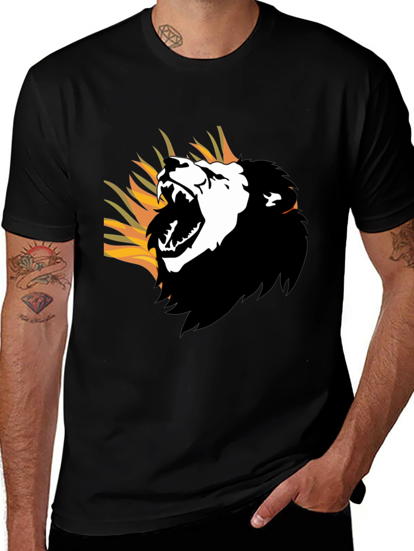 Variant 10 of Roaring Lion Graphic Tee - Men's Black T-Shirt
