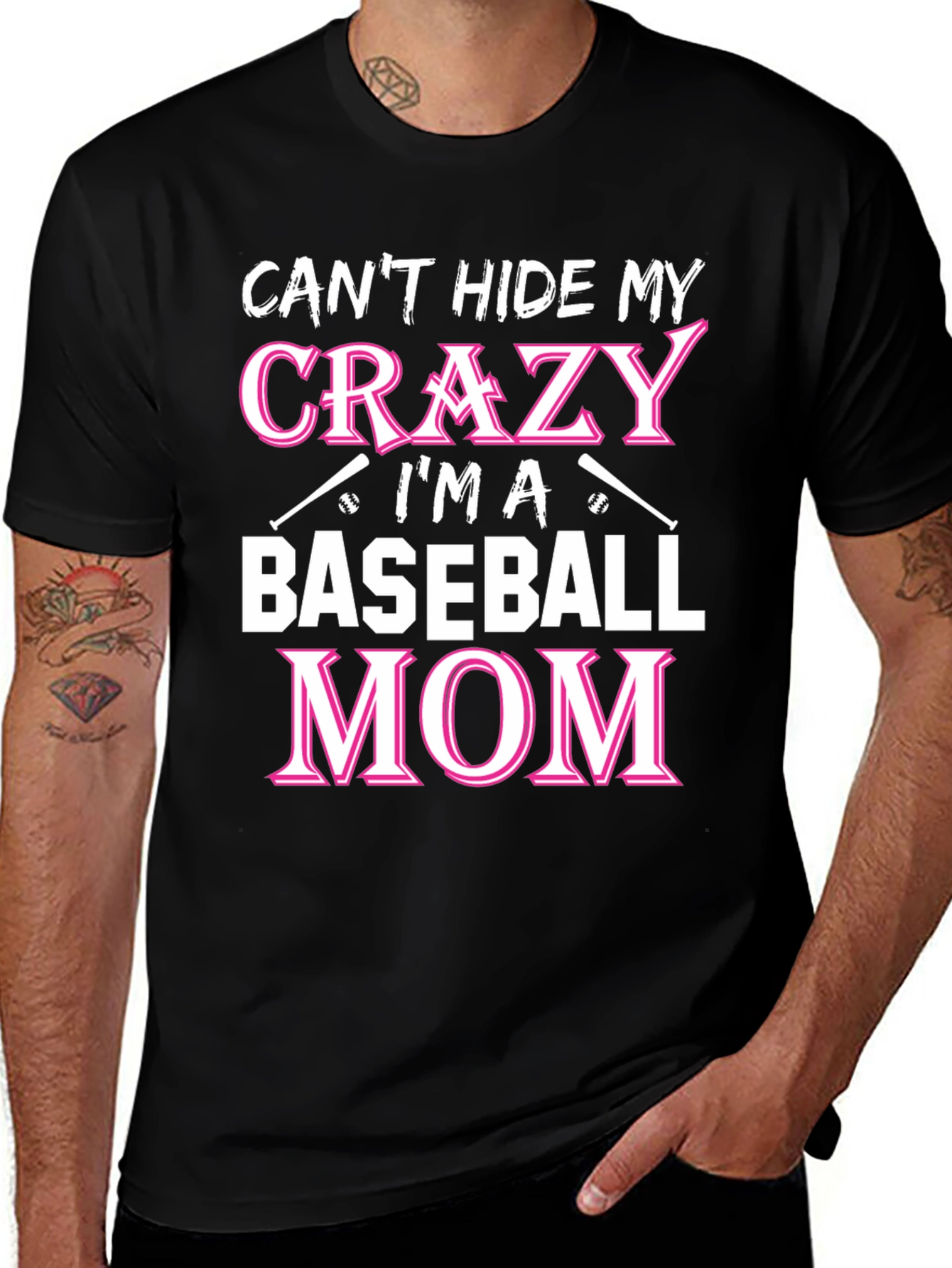 Variant 9 of Crazy Baseball Mom Graphic T-Shirt
