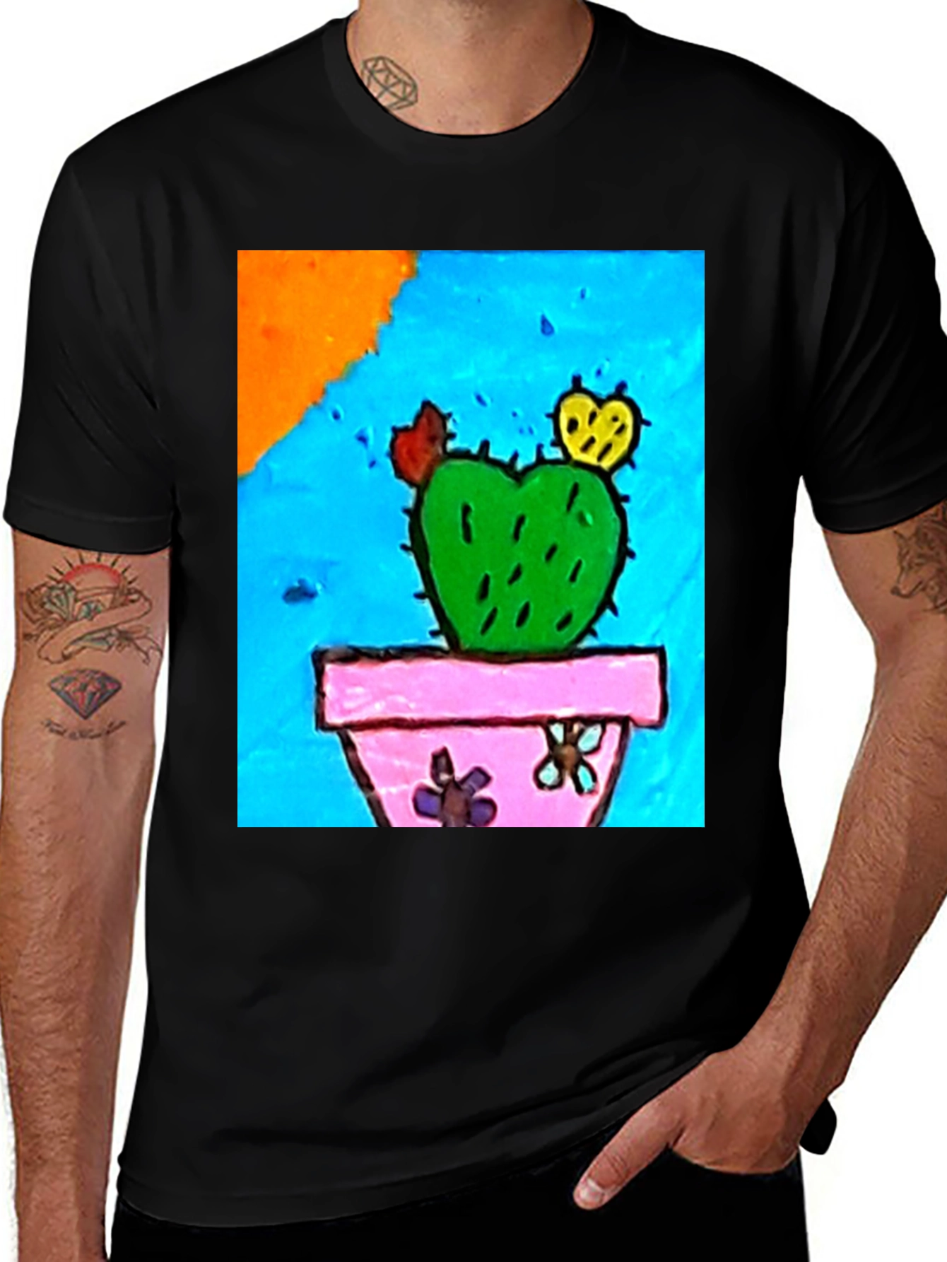 Variant 26 of Quirky Cactus Graphic T-Shirt