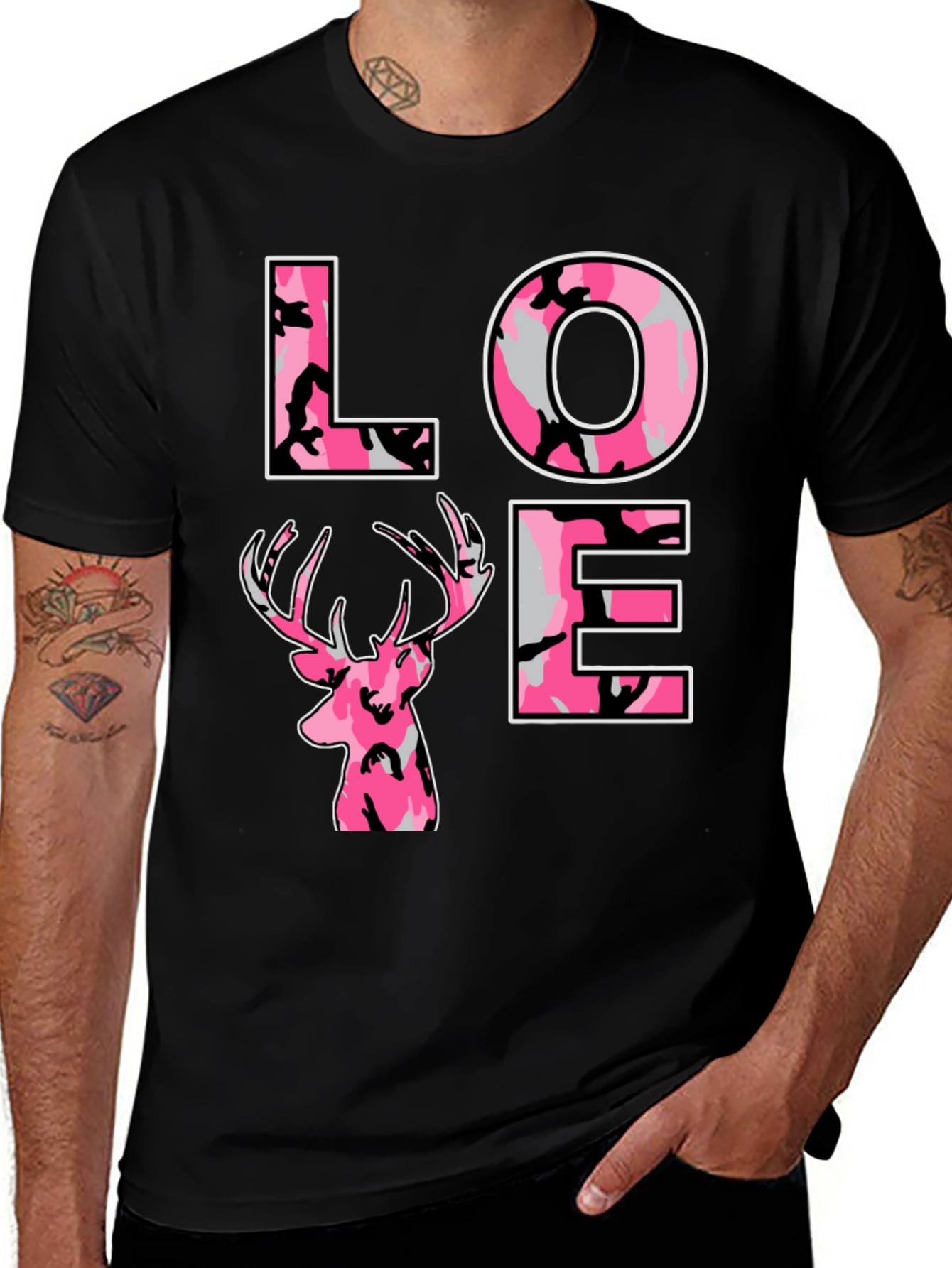 Variant 5 of LOVE Deer Camo Print Tee