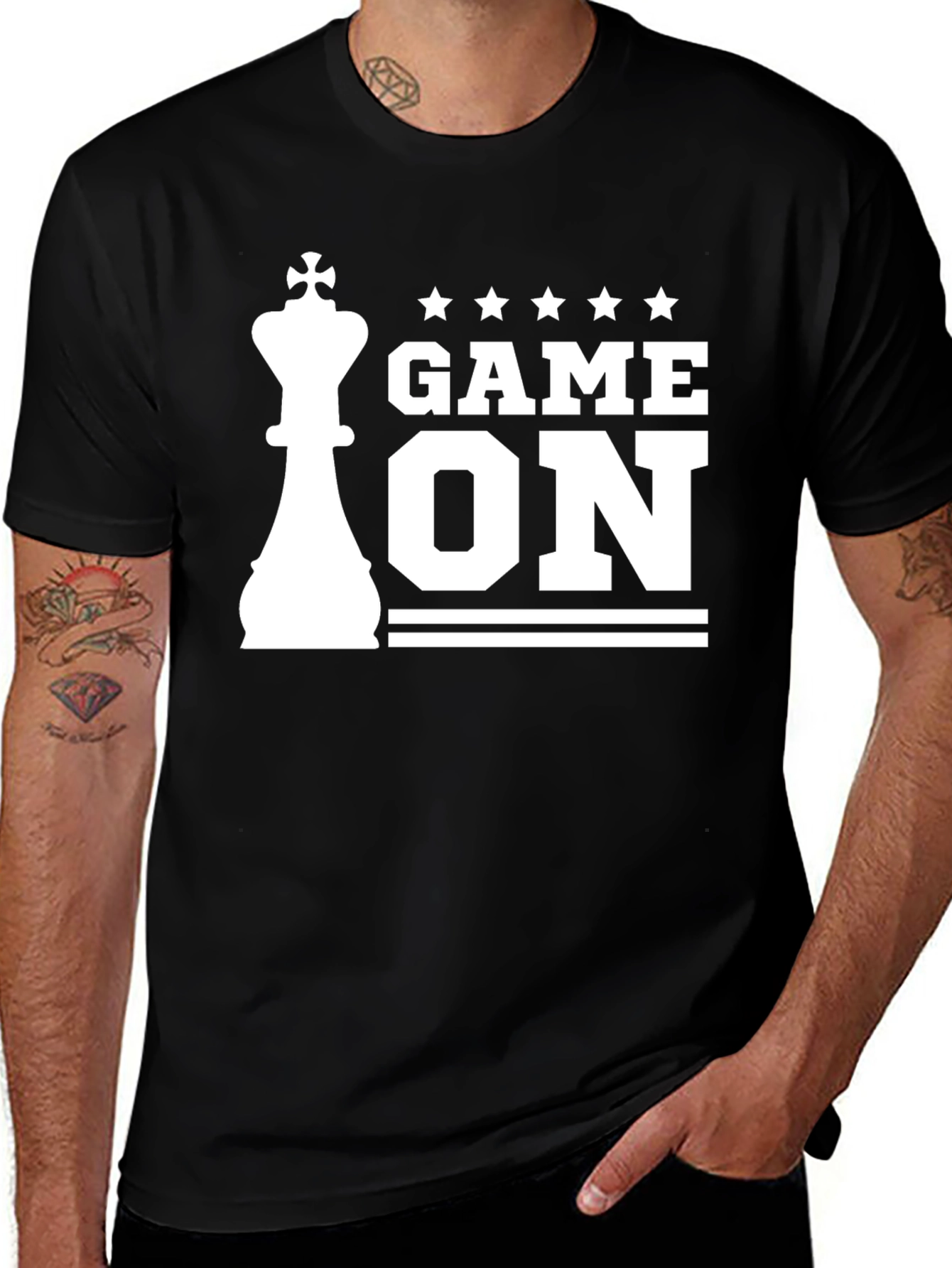 Variant 8 of Game On Chess King Graphic T-Shirt