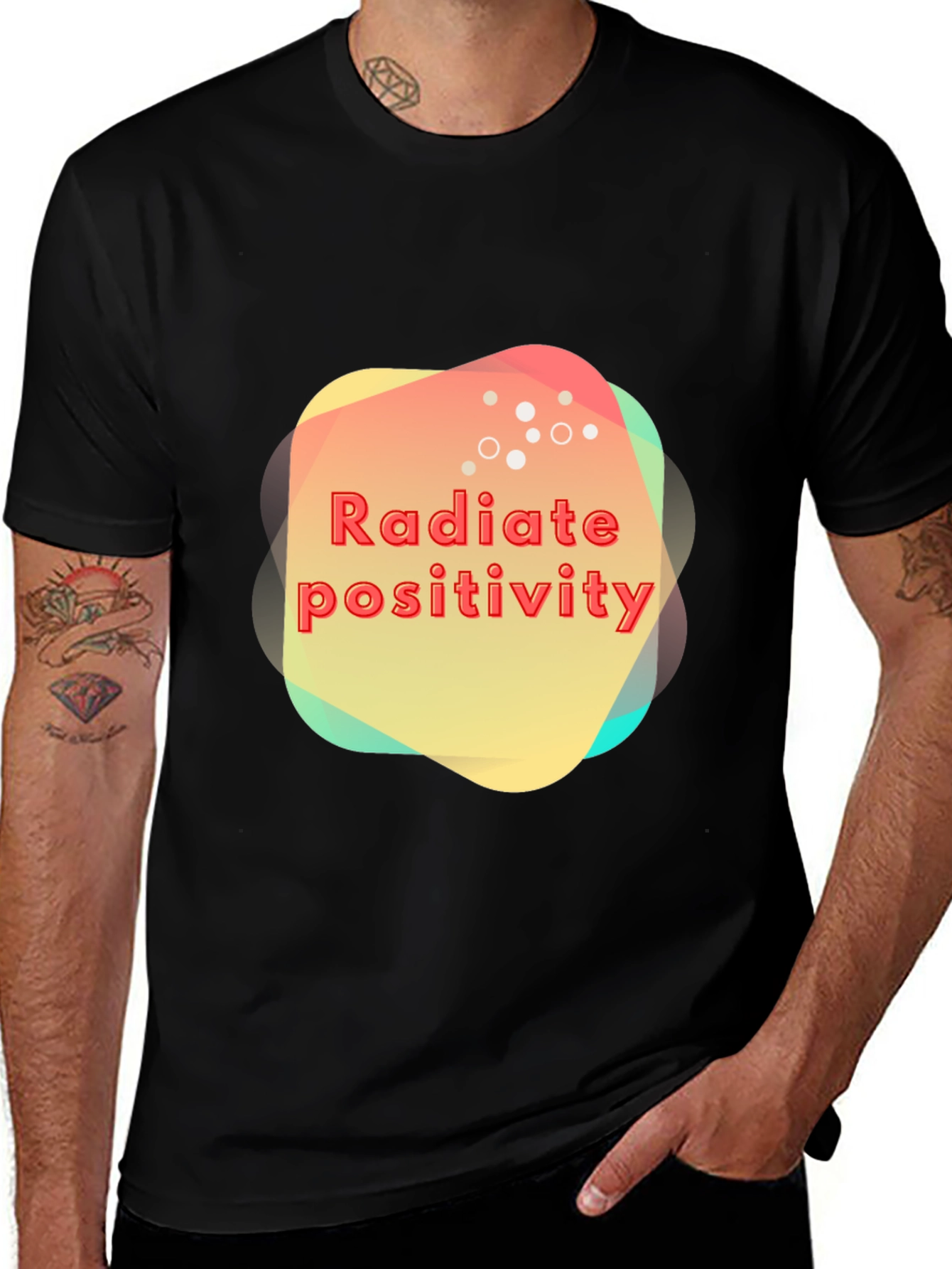 Variant 5 of Radiate Positivity Graphic Tee - Black