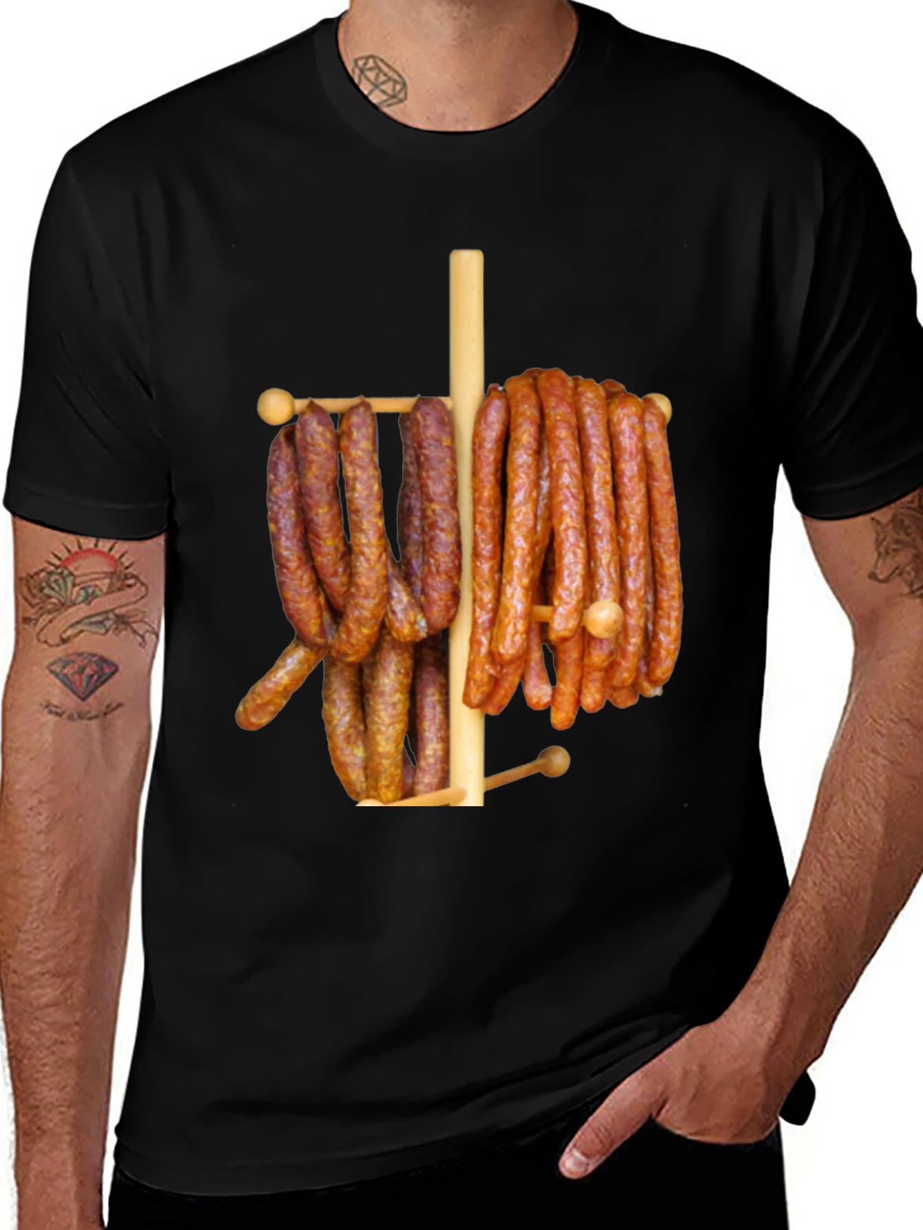 Variant 21 of Funny Sausage Meat Lover Graphic T-Shirt