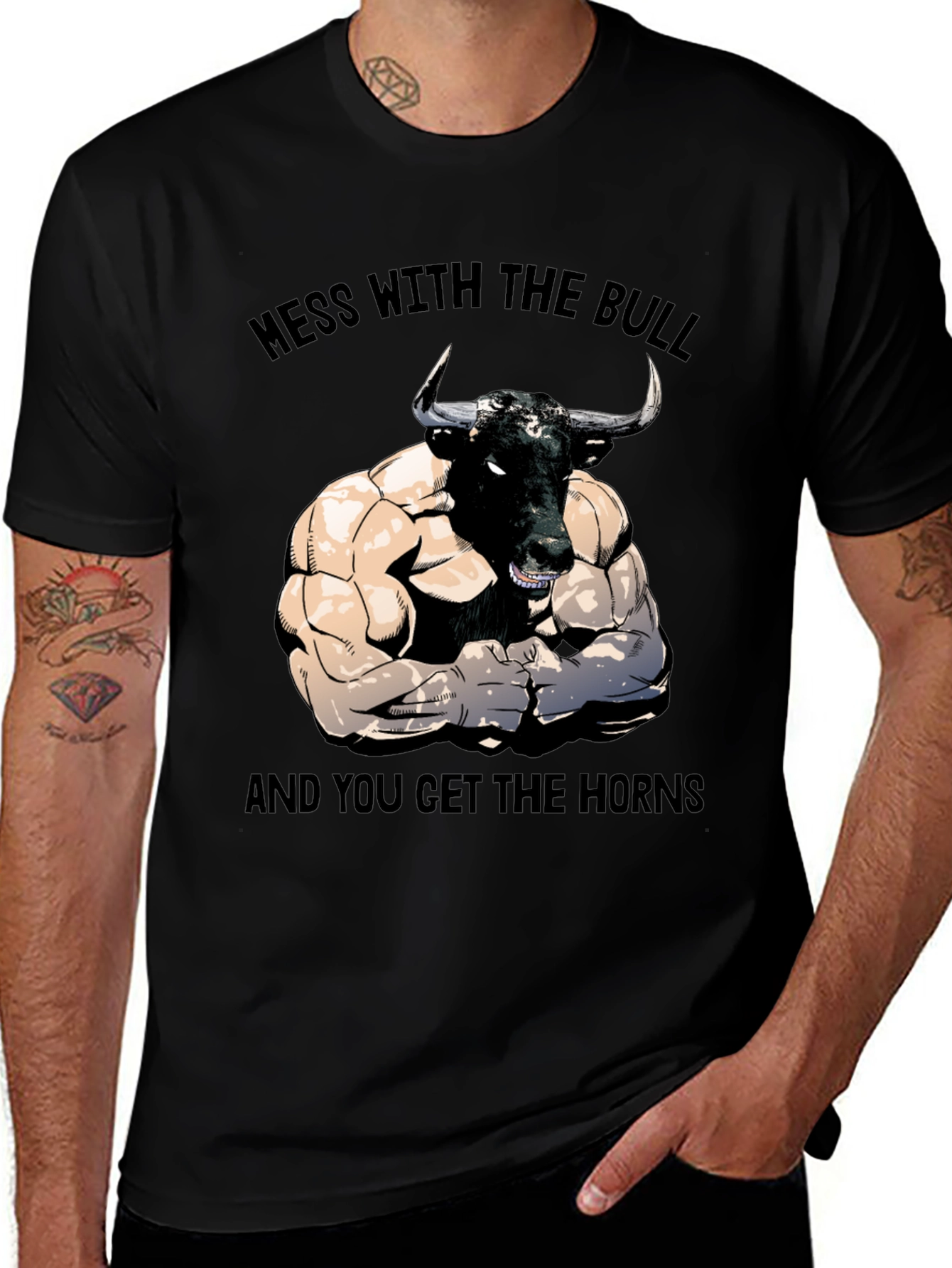 Variant 19 of Mess With The Bull Graphic T-Shirt