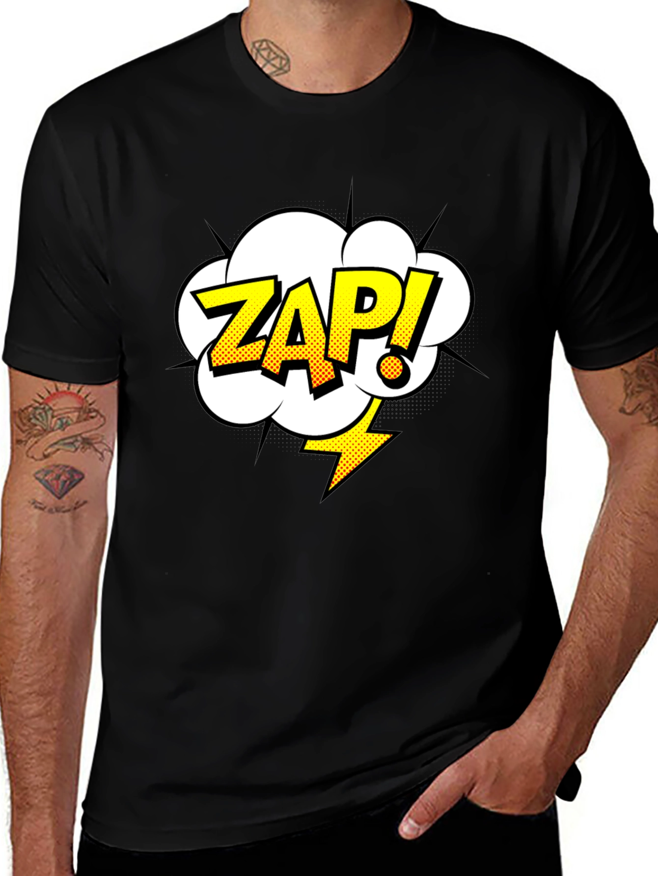 Variant 30 of Zap! Graphic T-Shirt - Comic Book Style Tee
