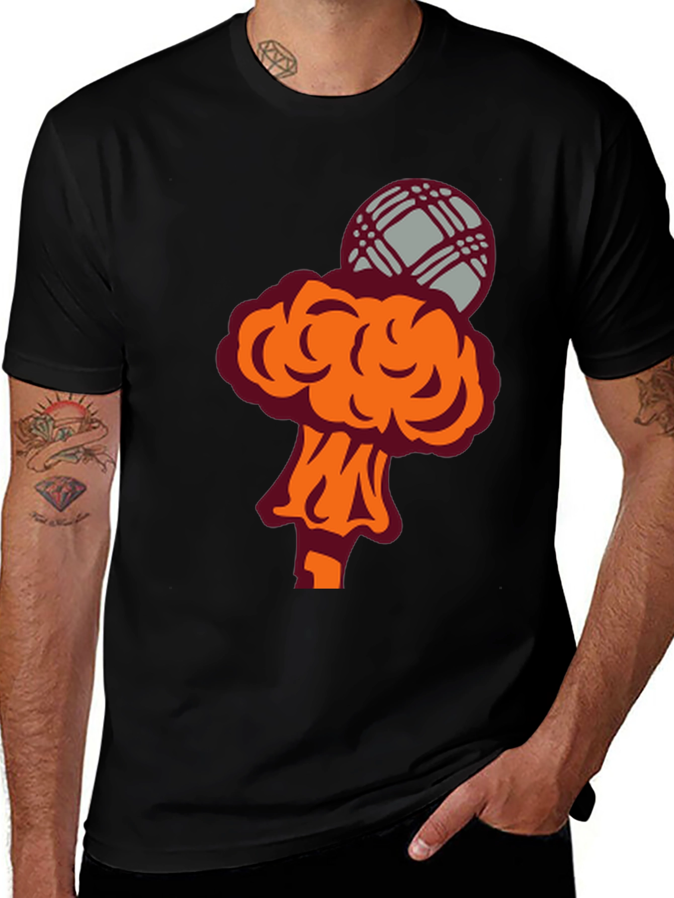 Variant 30 of Novelty Graphic Tee - Atomic Microphone Design