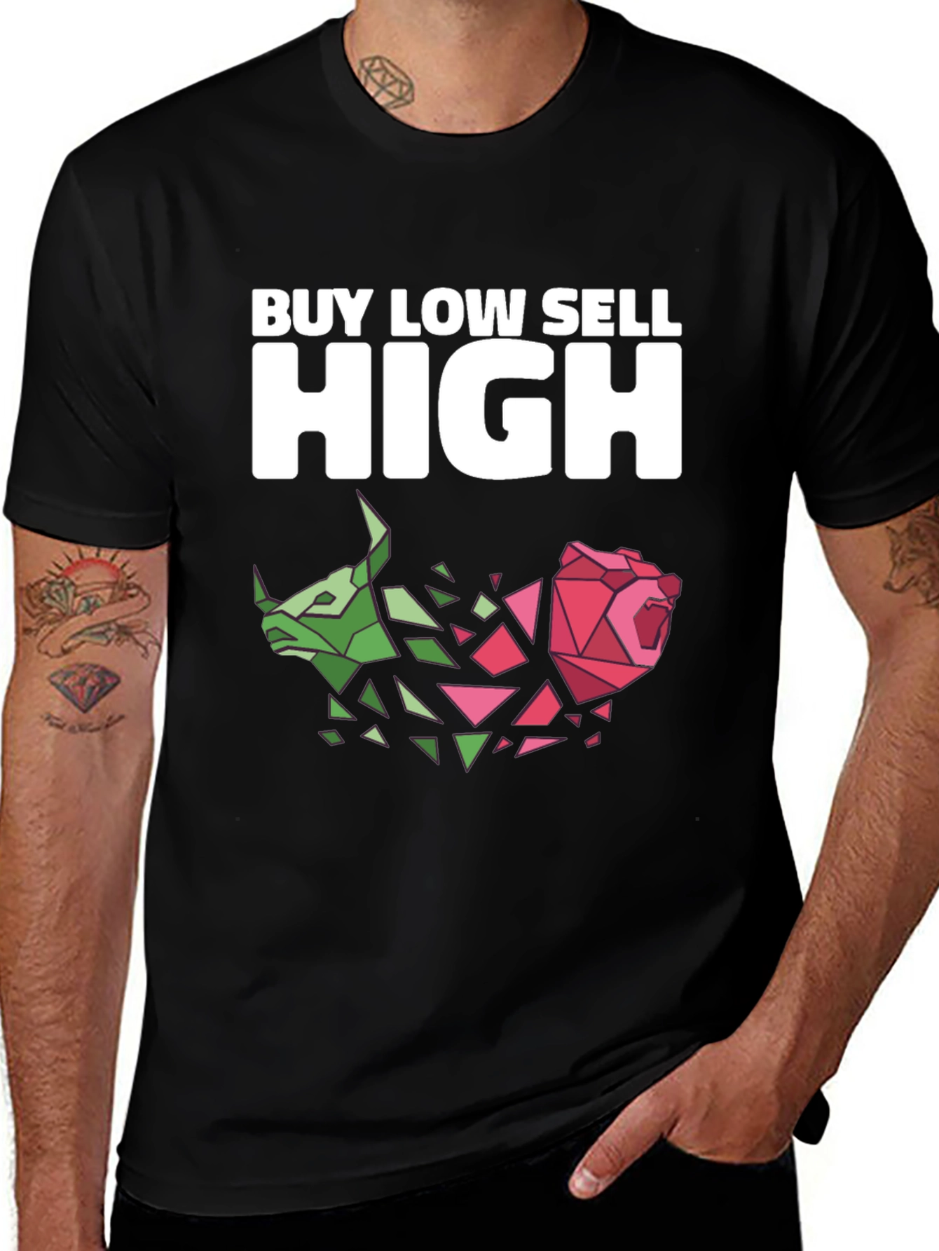 Variant 30 of Buy Low Sell High Graphic T-Shirt - Stock Market Tee