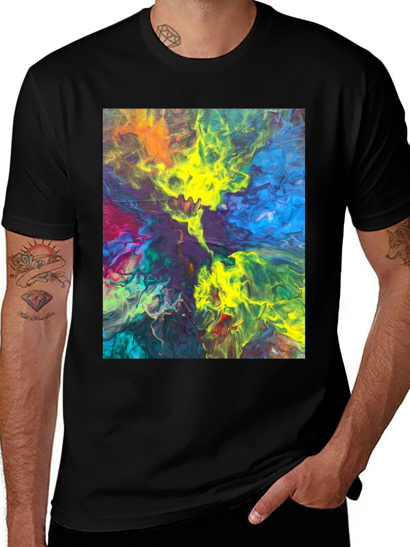 Variant 21 of Abstract Art Graphic Tee - Vivid Colors