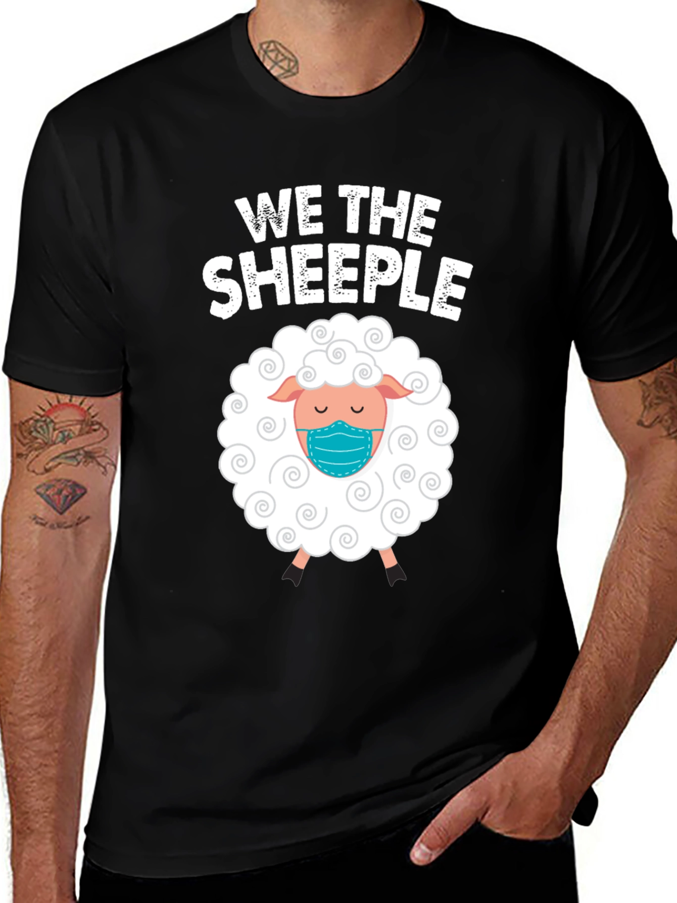 Variant 26 of We The Sheeple T-Shirt: Funny Masked Sheep Tee