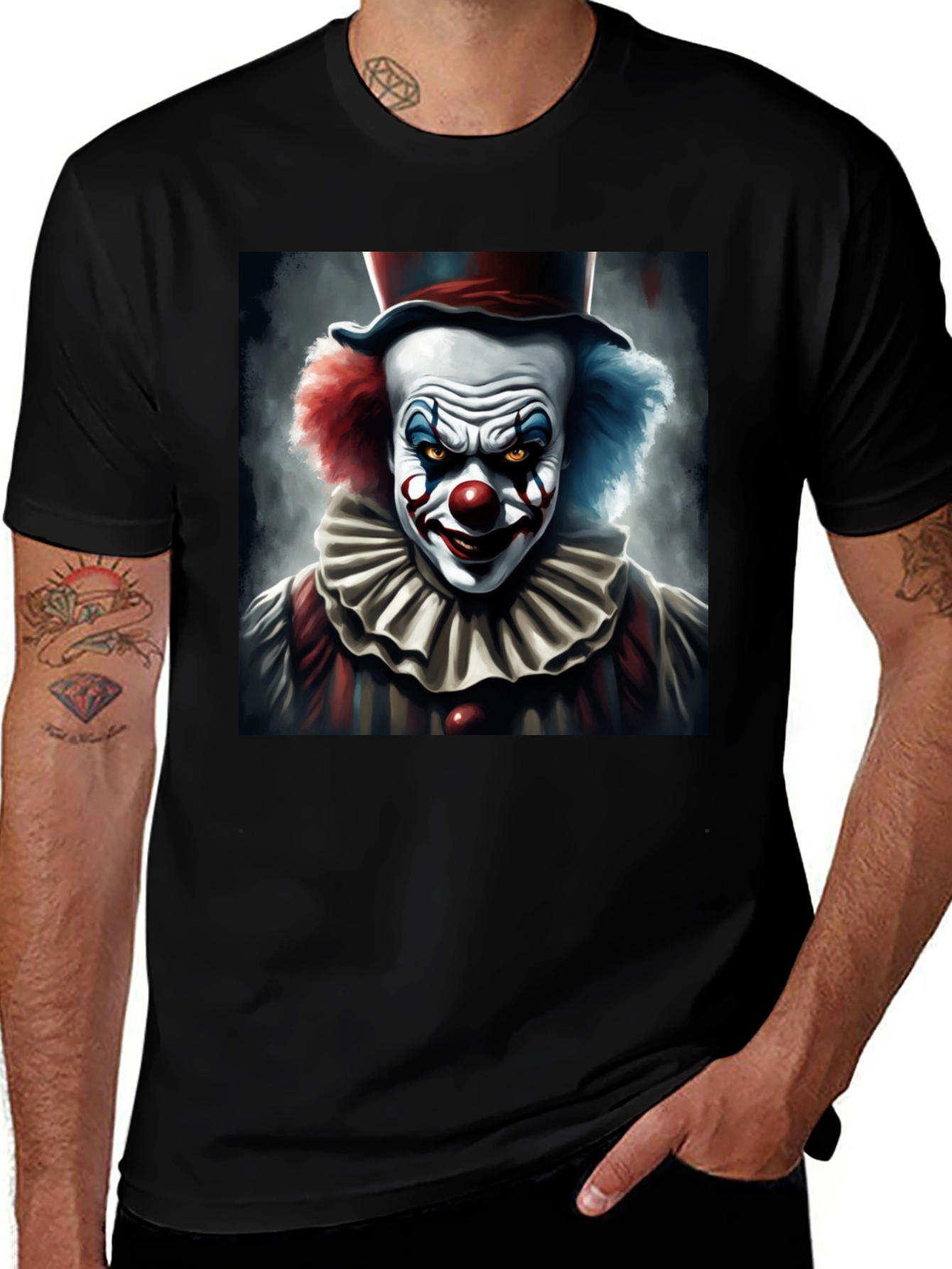 Variant 11 of Evil Clown Graphic Tee - Dark Humor T-Shirt