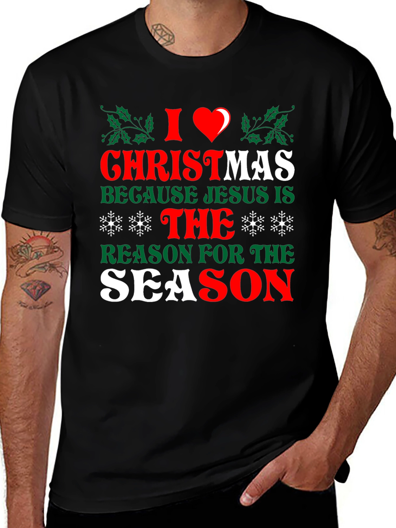 Variant 18 of I Heart Christmas Graphic Tee
