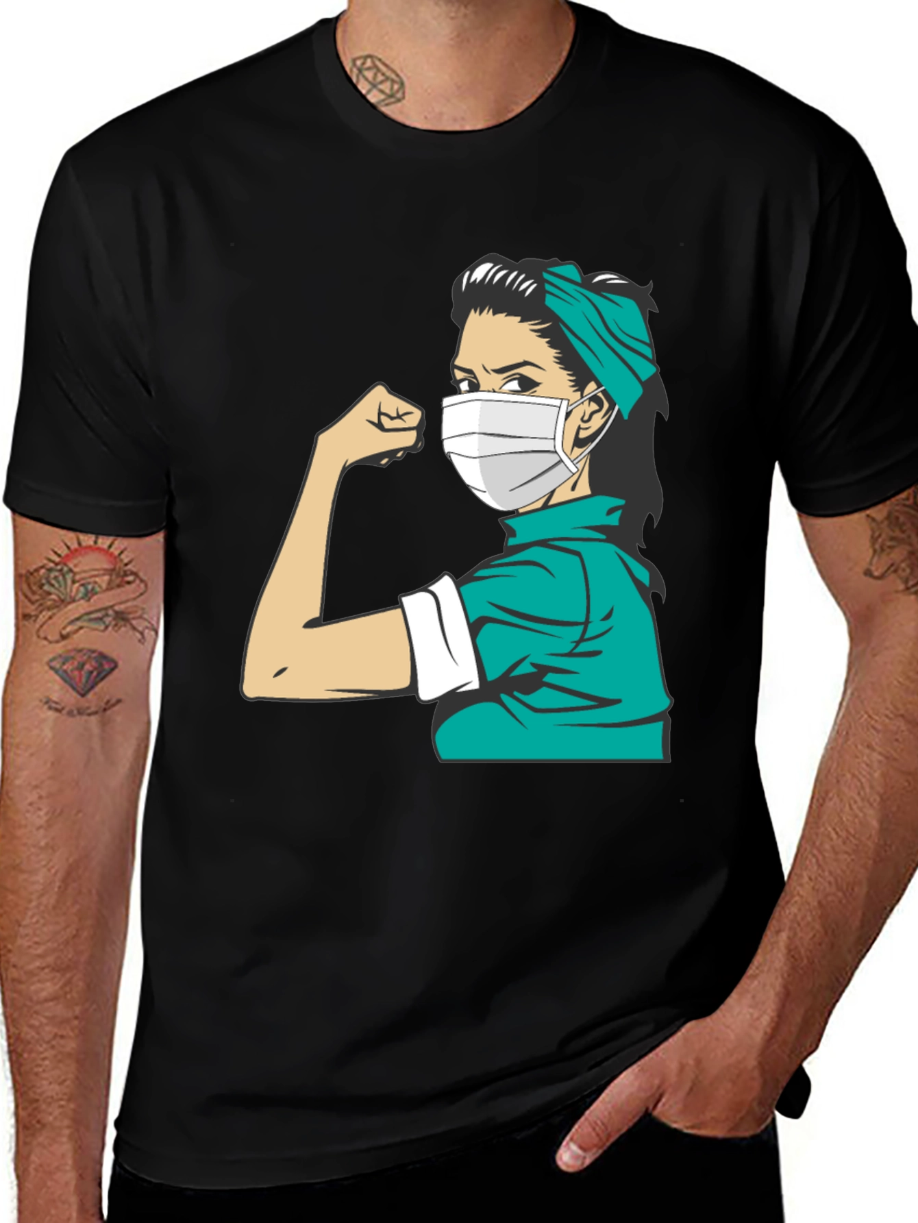 Variant 14 of We Can Do It Nurse T-Shirt