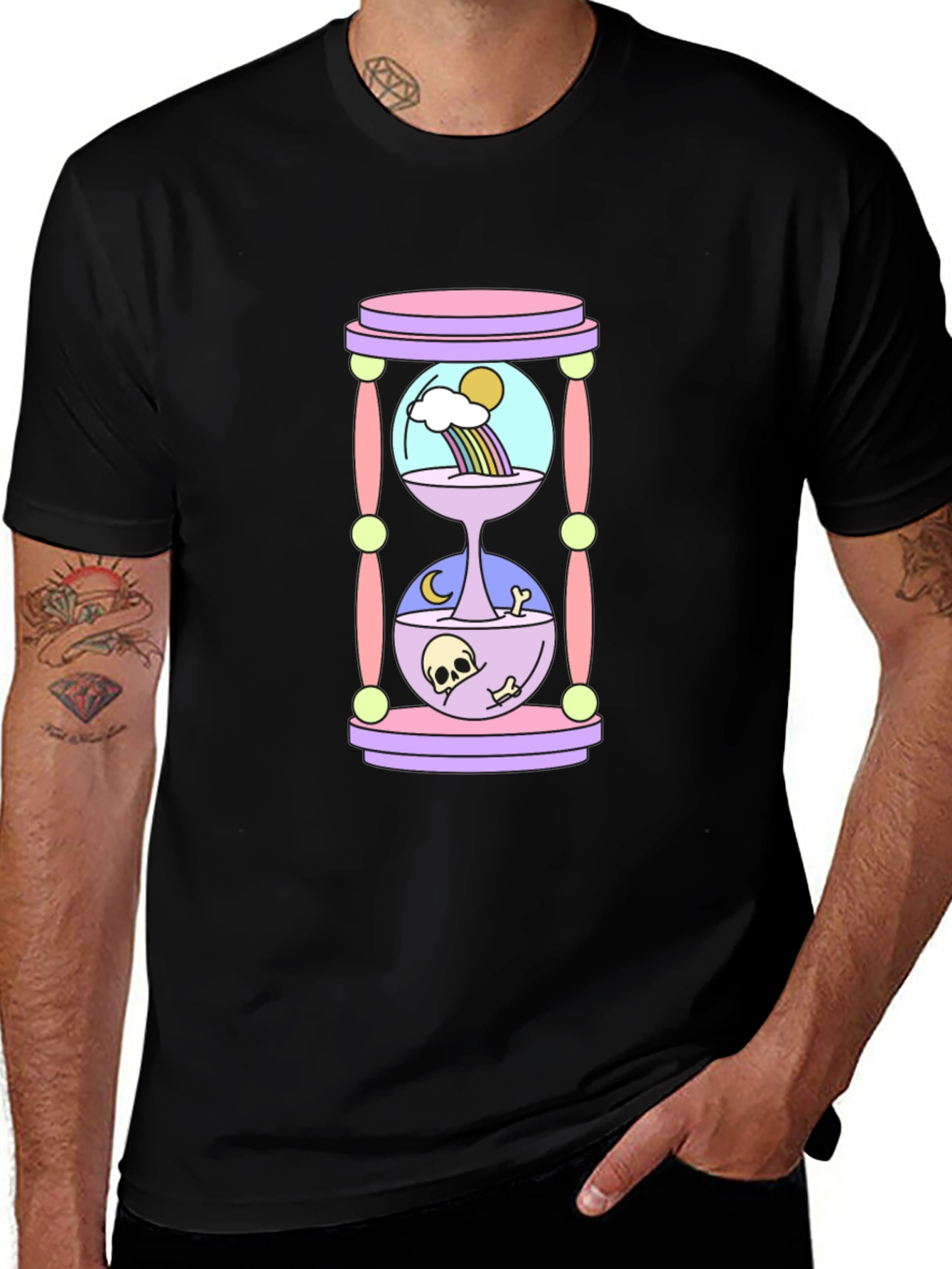 Variant 3 of Day & Night Hourglass Graphic Tee - Unisex