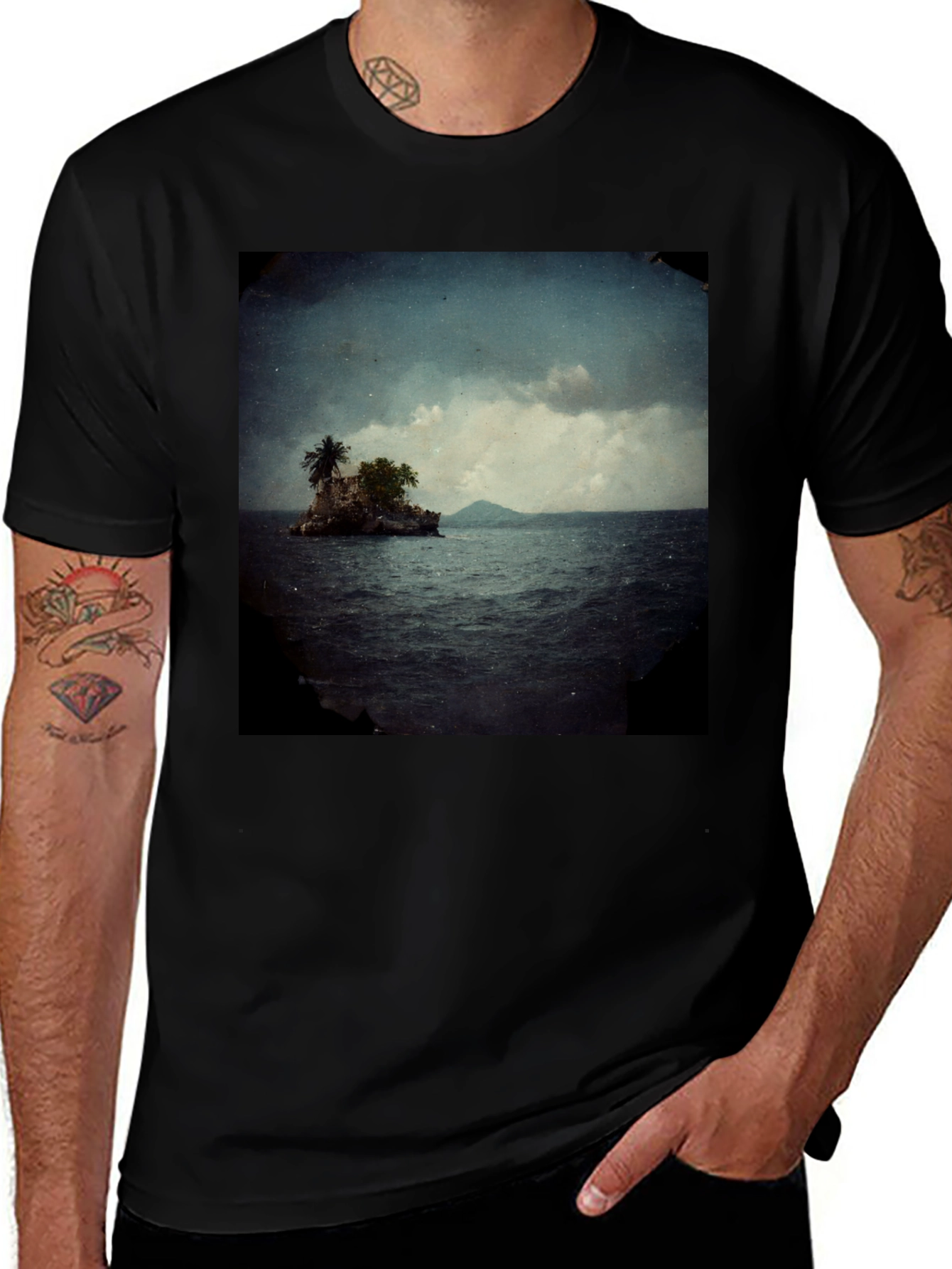 Variant 19 of Island Scene T-Shirt