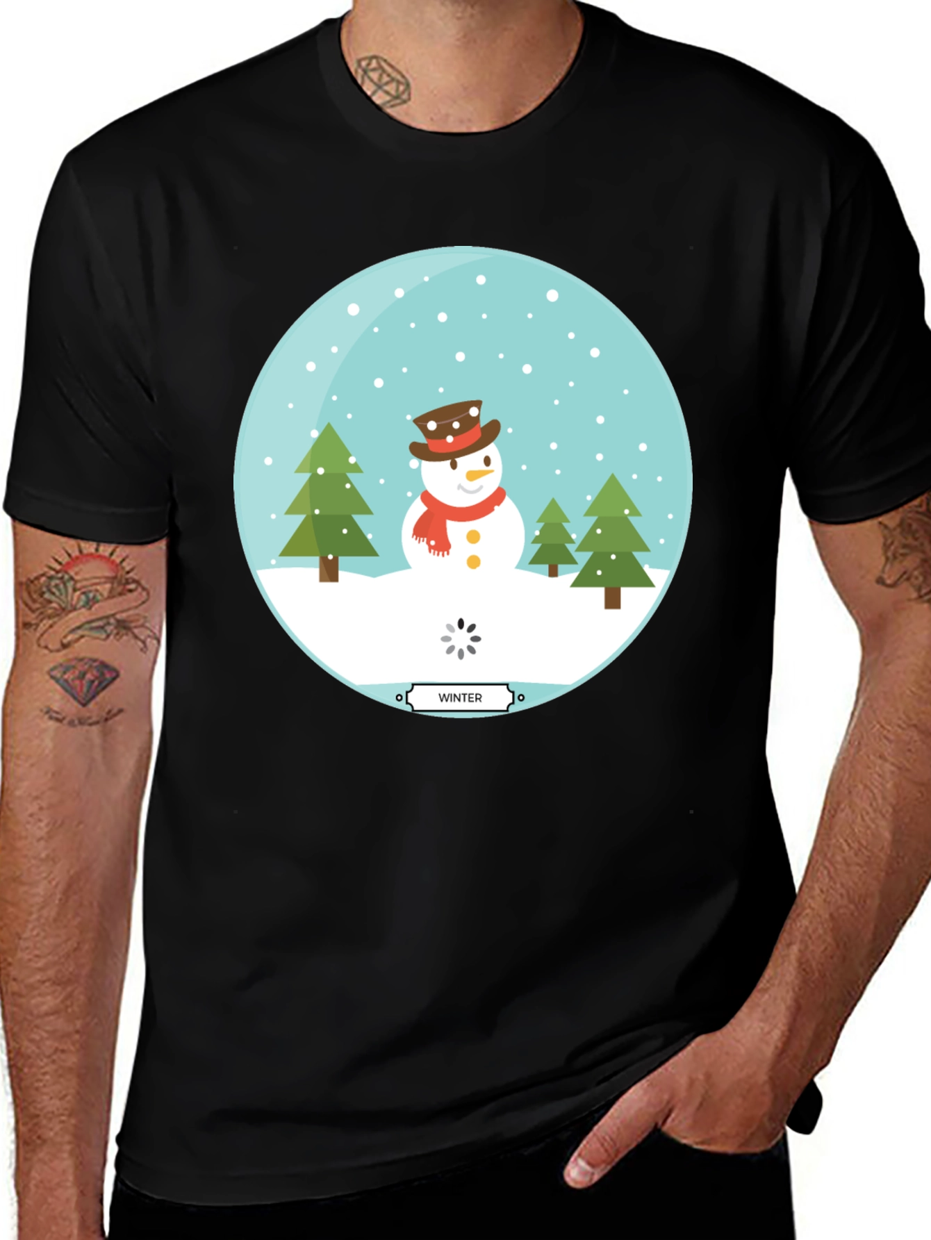 Variant 29 of Winter Snow Globe Graphic T-Shirt