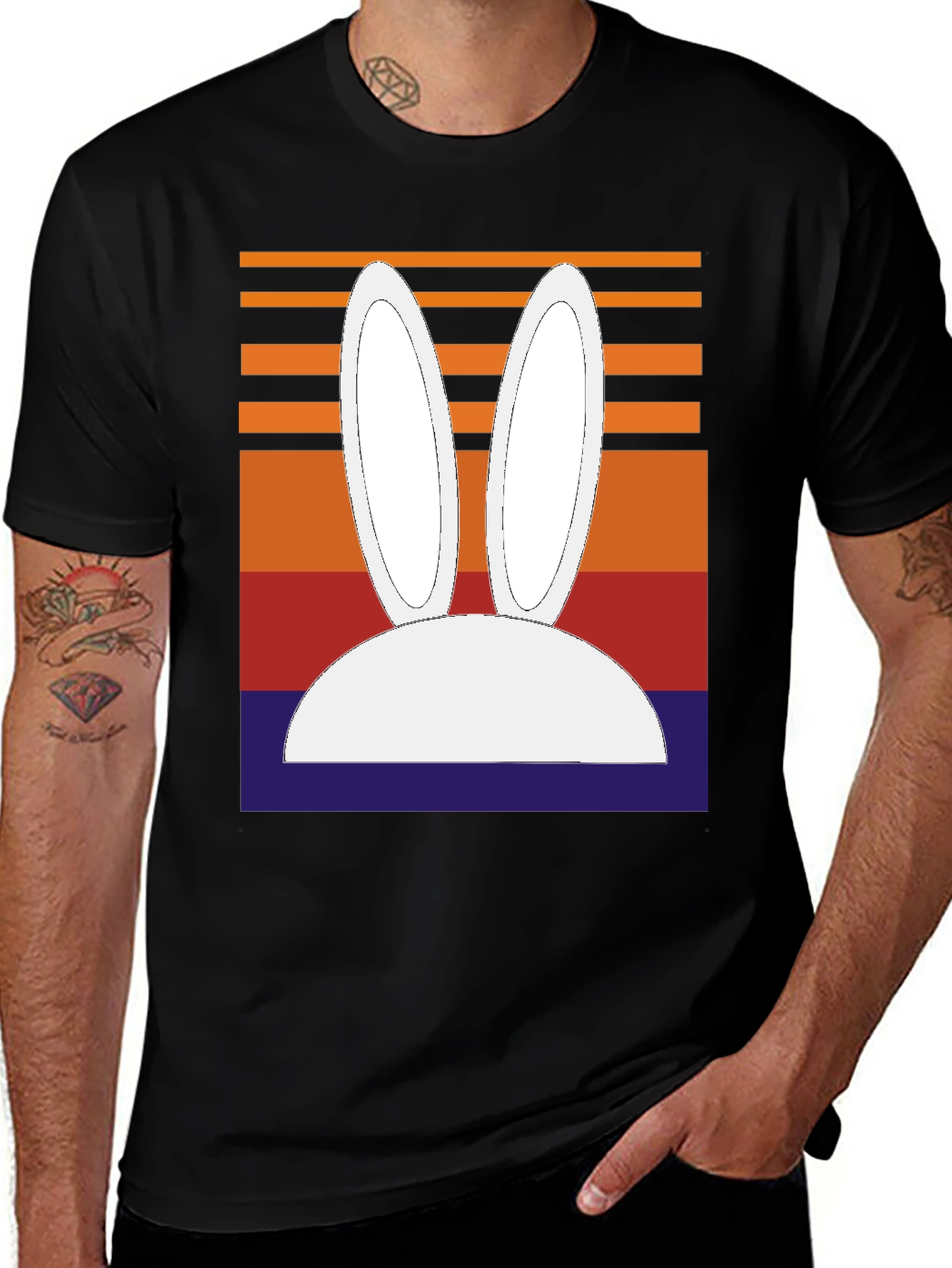 Variant 13 of Retro Easter Bunny Tee