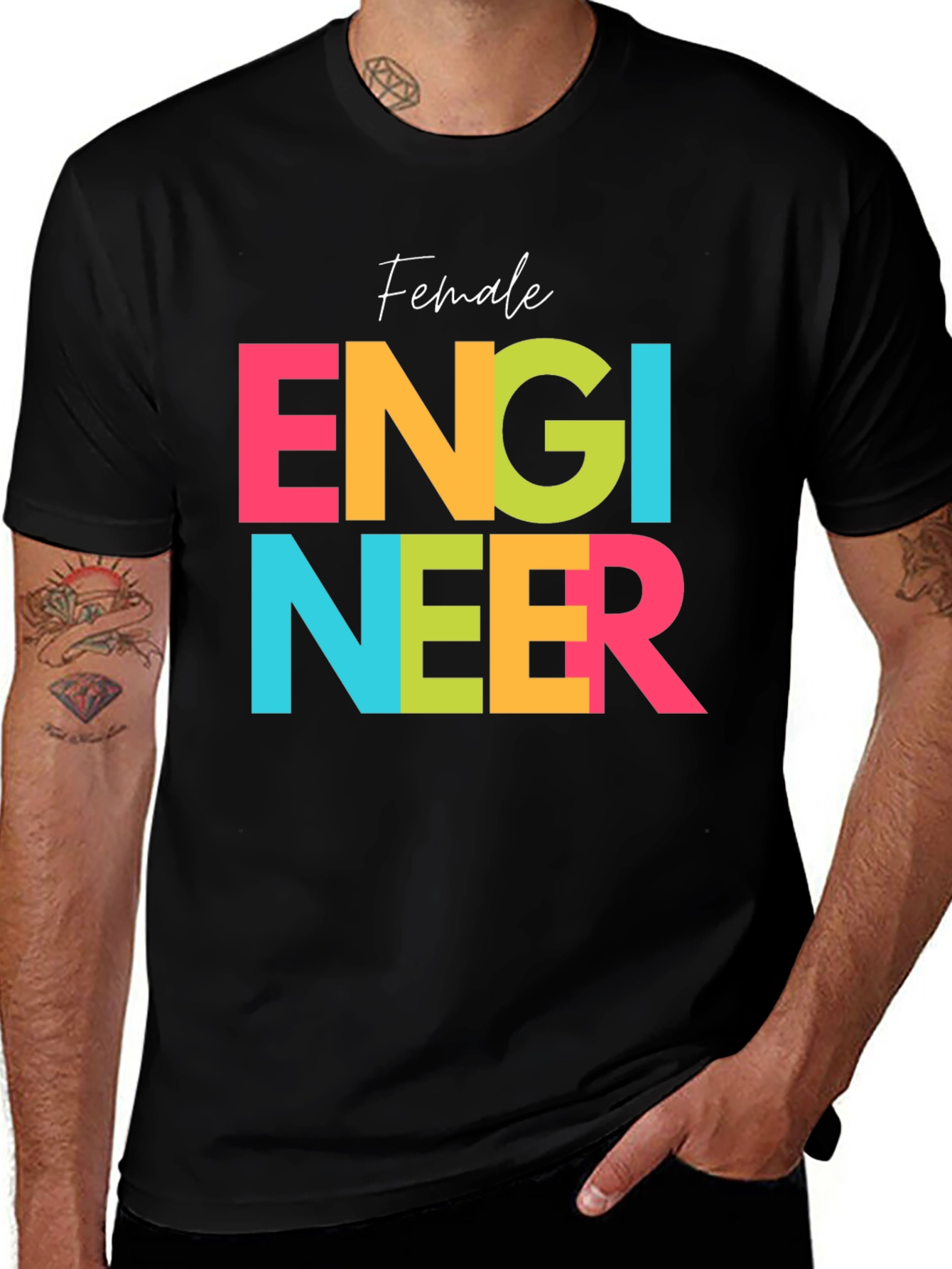 Variant 14 of Female Engineer Graphic T-Shirt