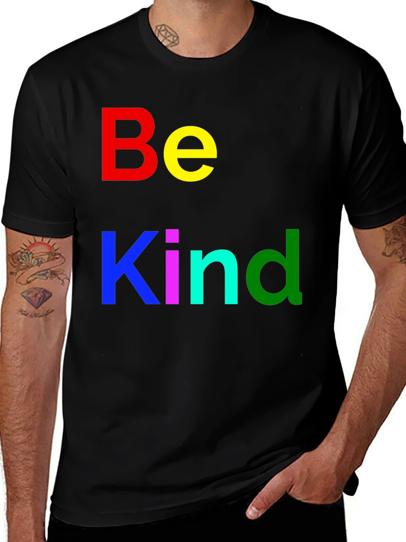 Variant 14 of Be Kind Graphic Tee - Colorful Typography T-Shirt
