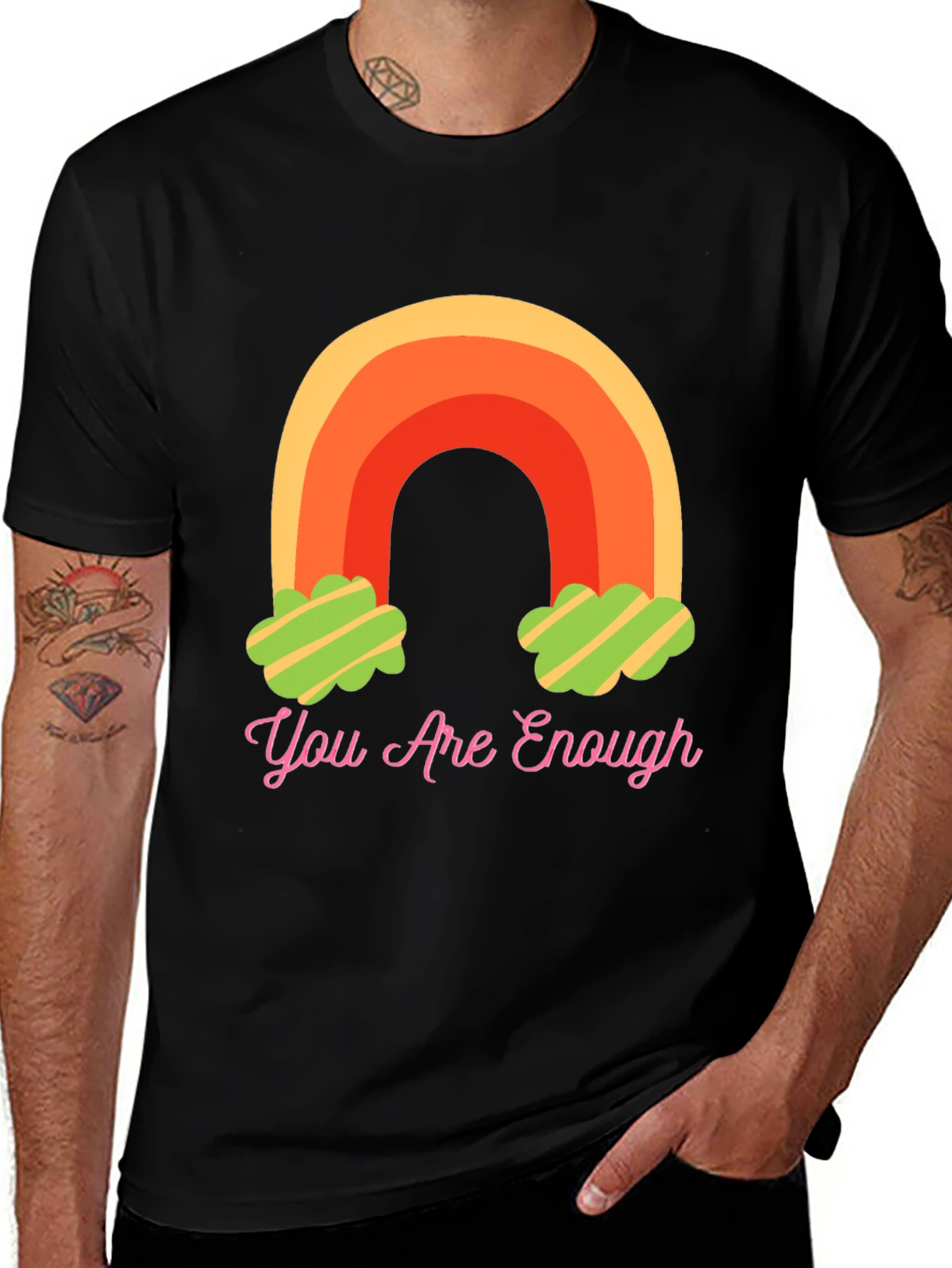 Variant 16 of You Are Enough Rainbow Graphic T-Shirt