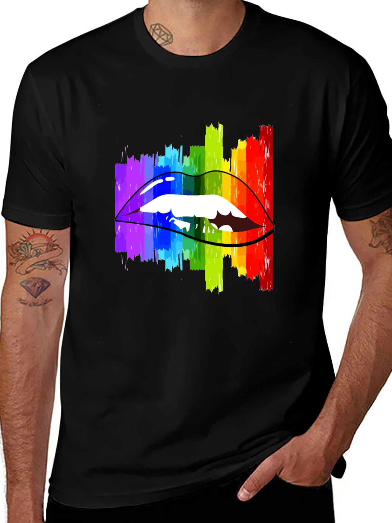 Rainbow Lips Graphic Tee