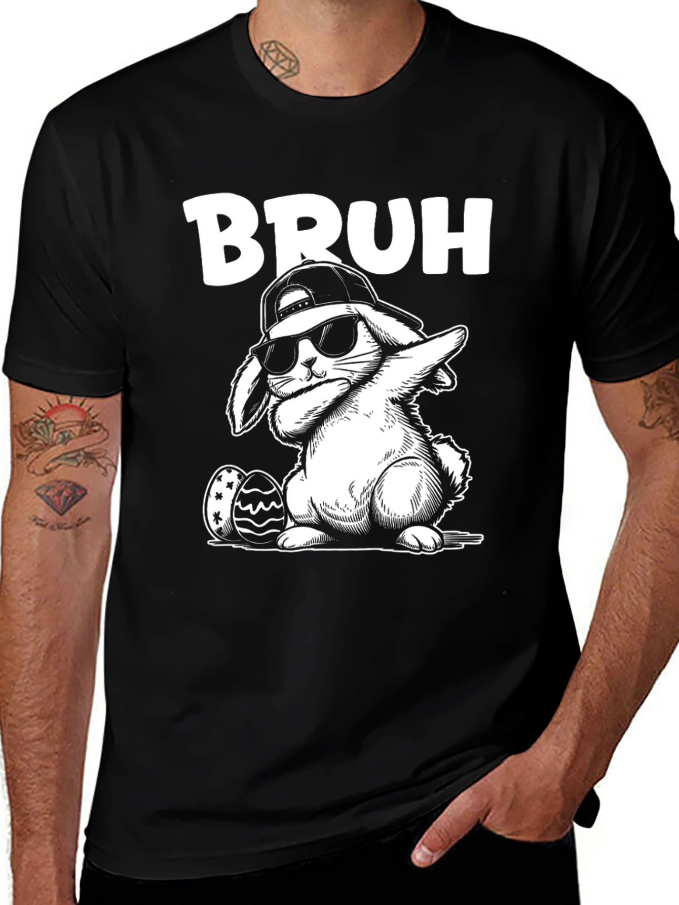 Variant 20 of Bruh Easter Bunny Dab T-Shirt